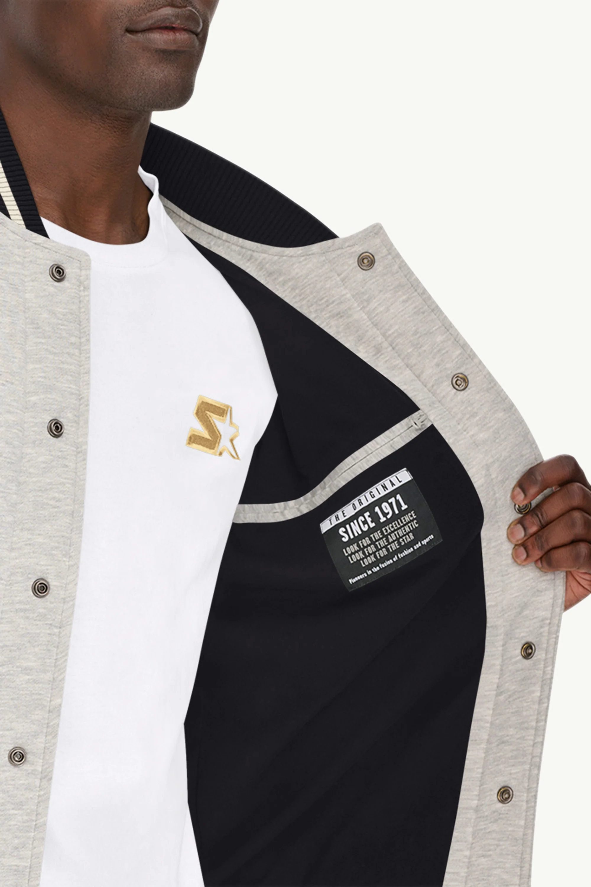 MENS STARTER HEAVYWEIGHT FLEECE VARSITY JACKET - Image 3