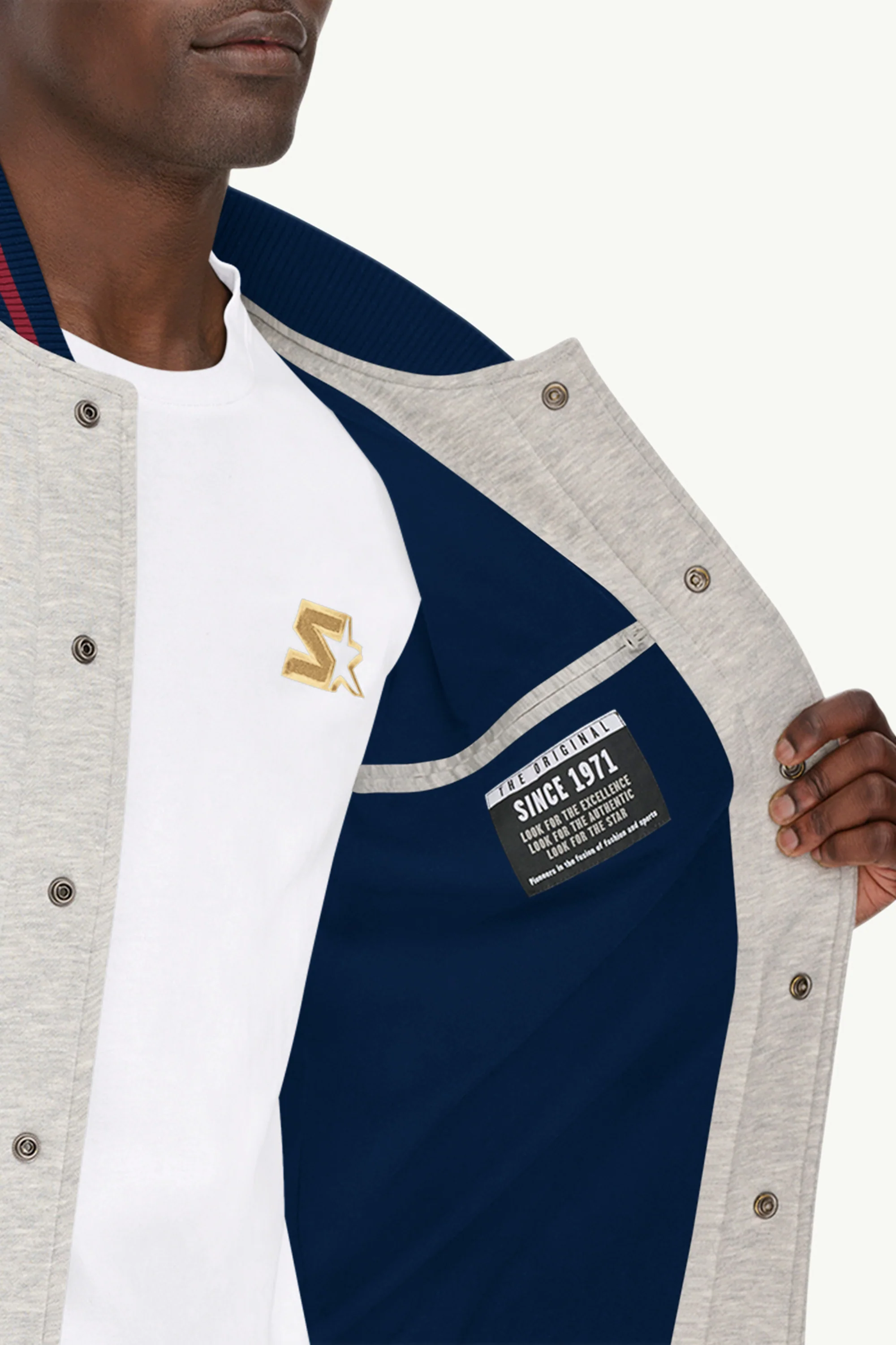 MENS STARTER HEAVYWEIGHT FLEECE VARSITY JACKET - Image 4