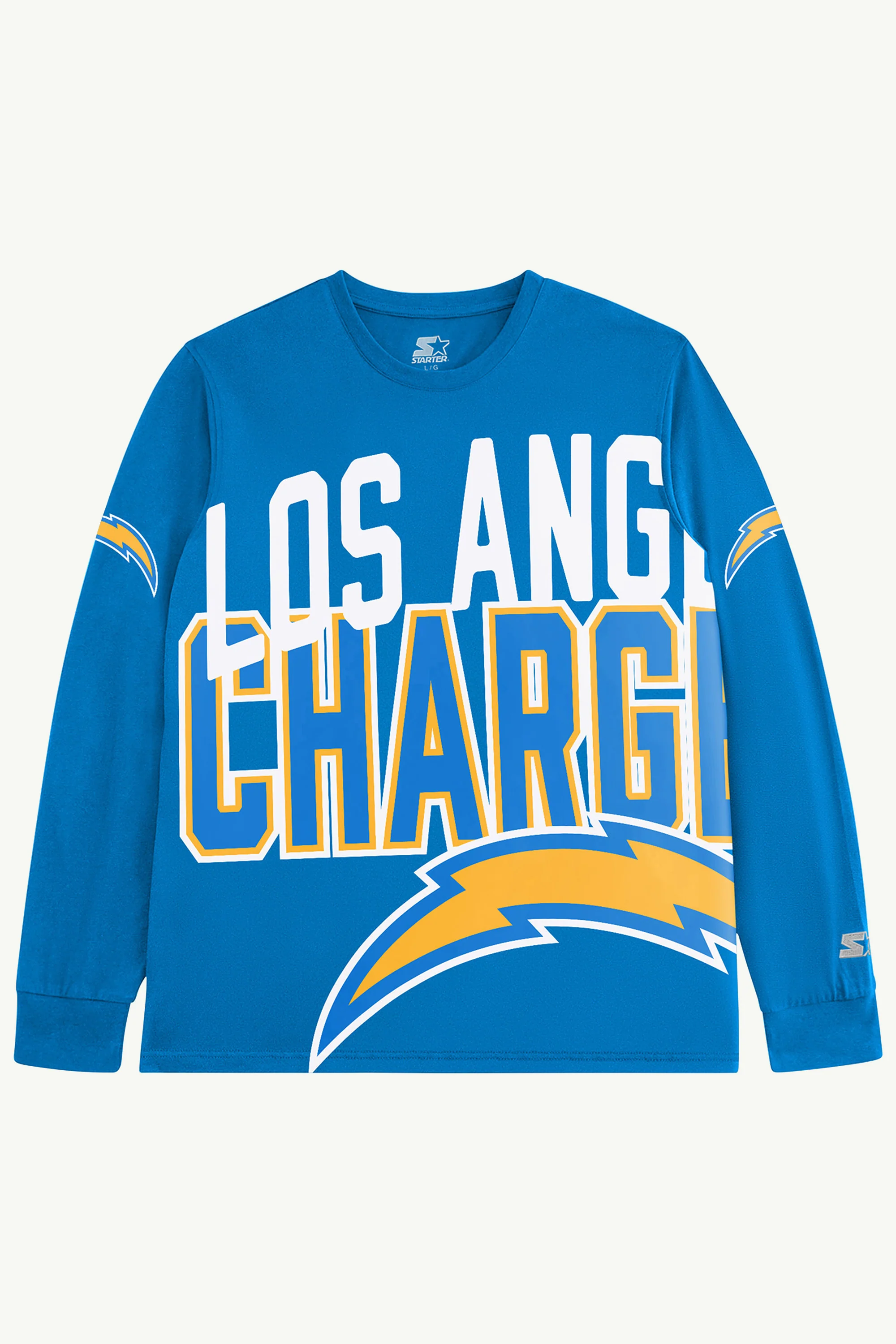 MENS LOS ANGELES CHARGERS CLUTCH HIT LONG SLEEVE GRAPHIC TEE