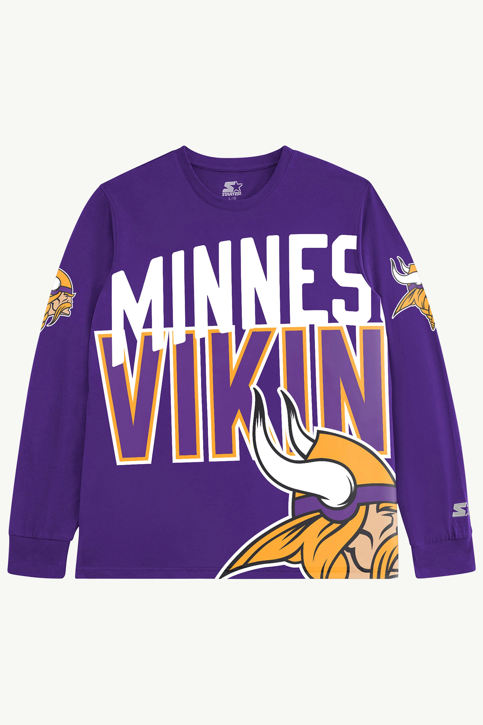 MINNESOTA VIKINGS CLUTCH HIT LONG SLEEVE GRAPHIC TEE