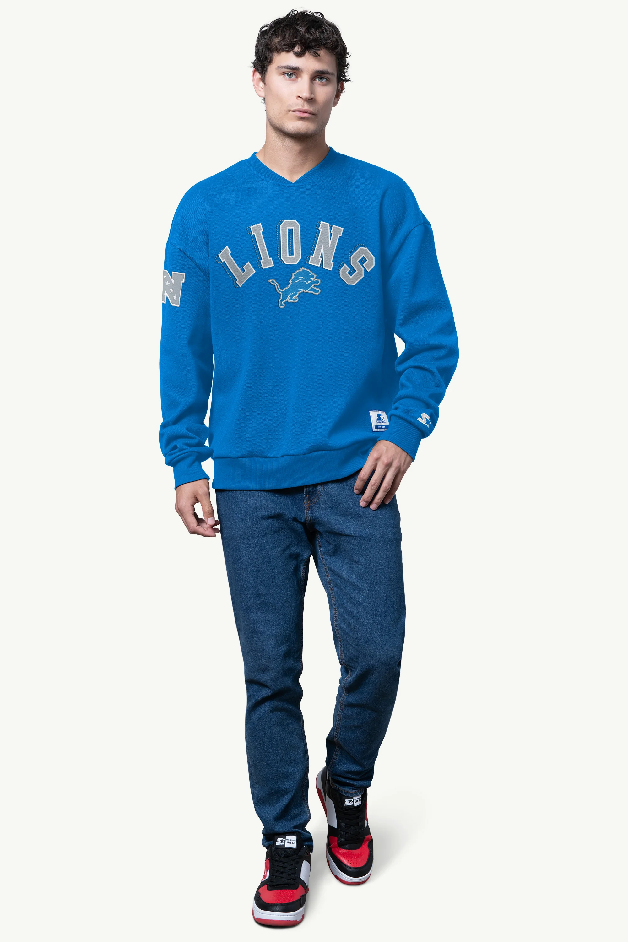 MENS DETROIT LIONS PIQUE PULLOVER - Image 2