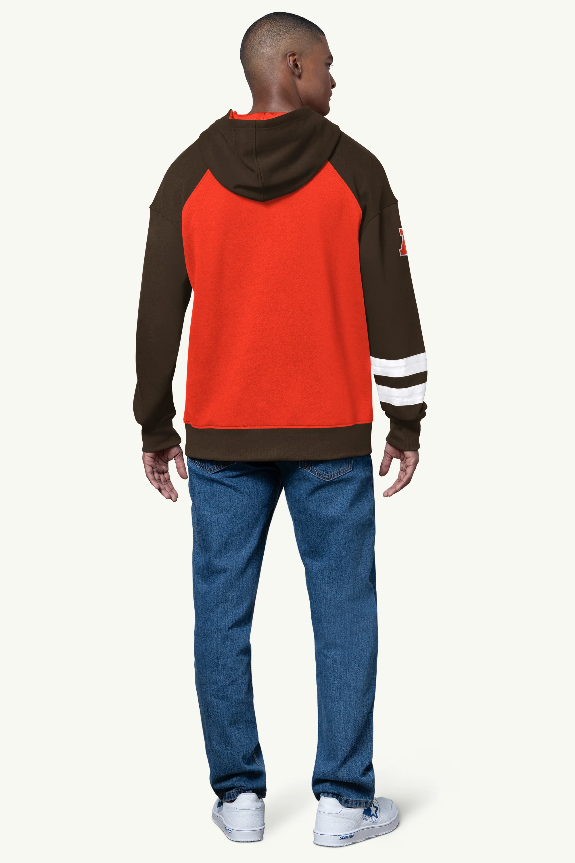 MENS CLEVELAND BROWNS INTERCEPTION COLORBLOCK HOODIE - Image 3