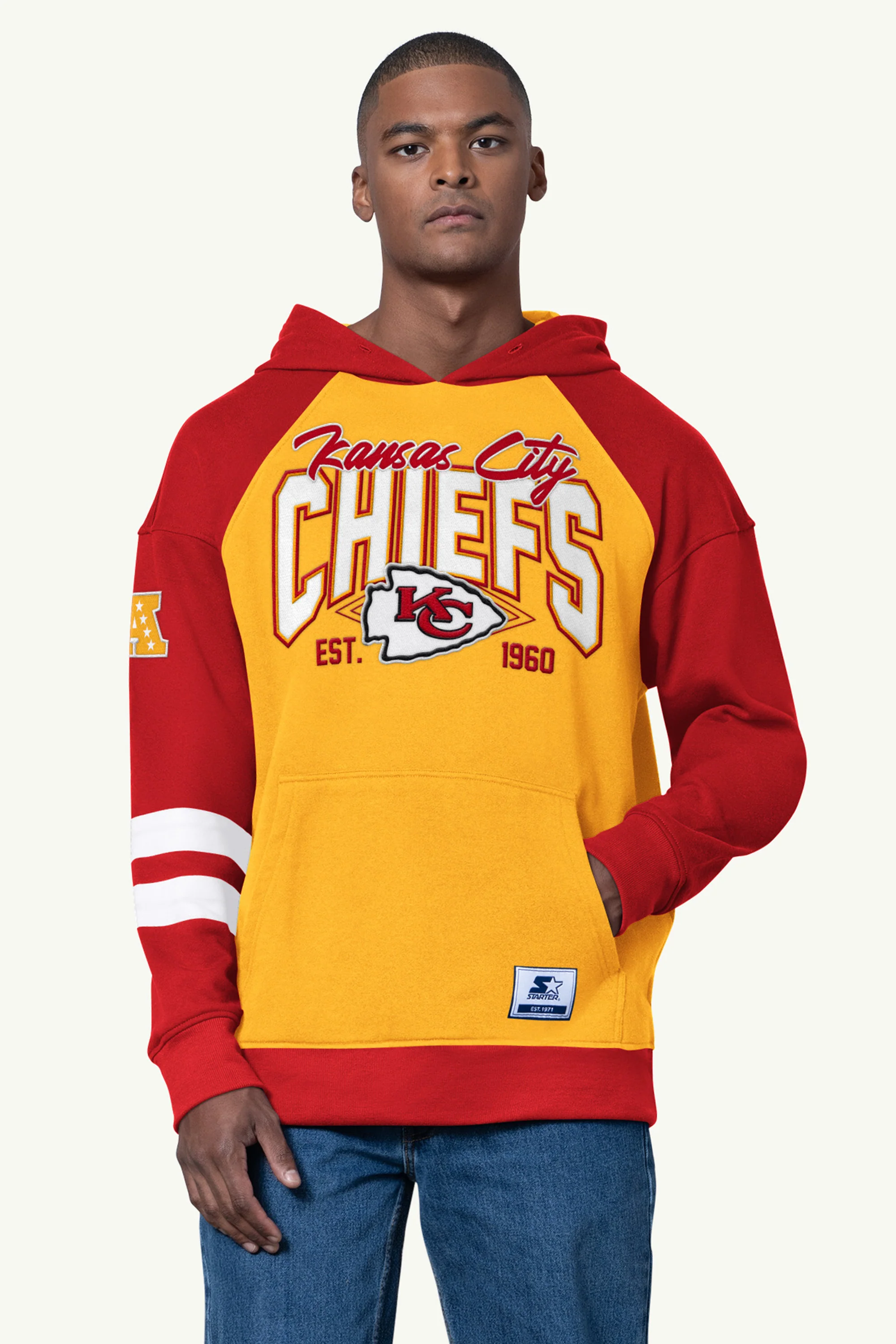 MENS KANSAS CITY CHIEFS INTERCEPTION COLORBLOCK HOODIE
