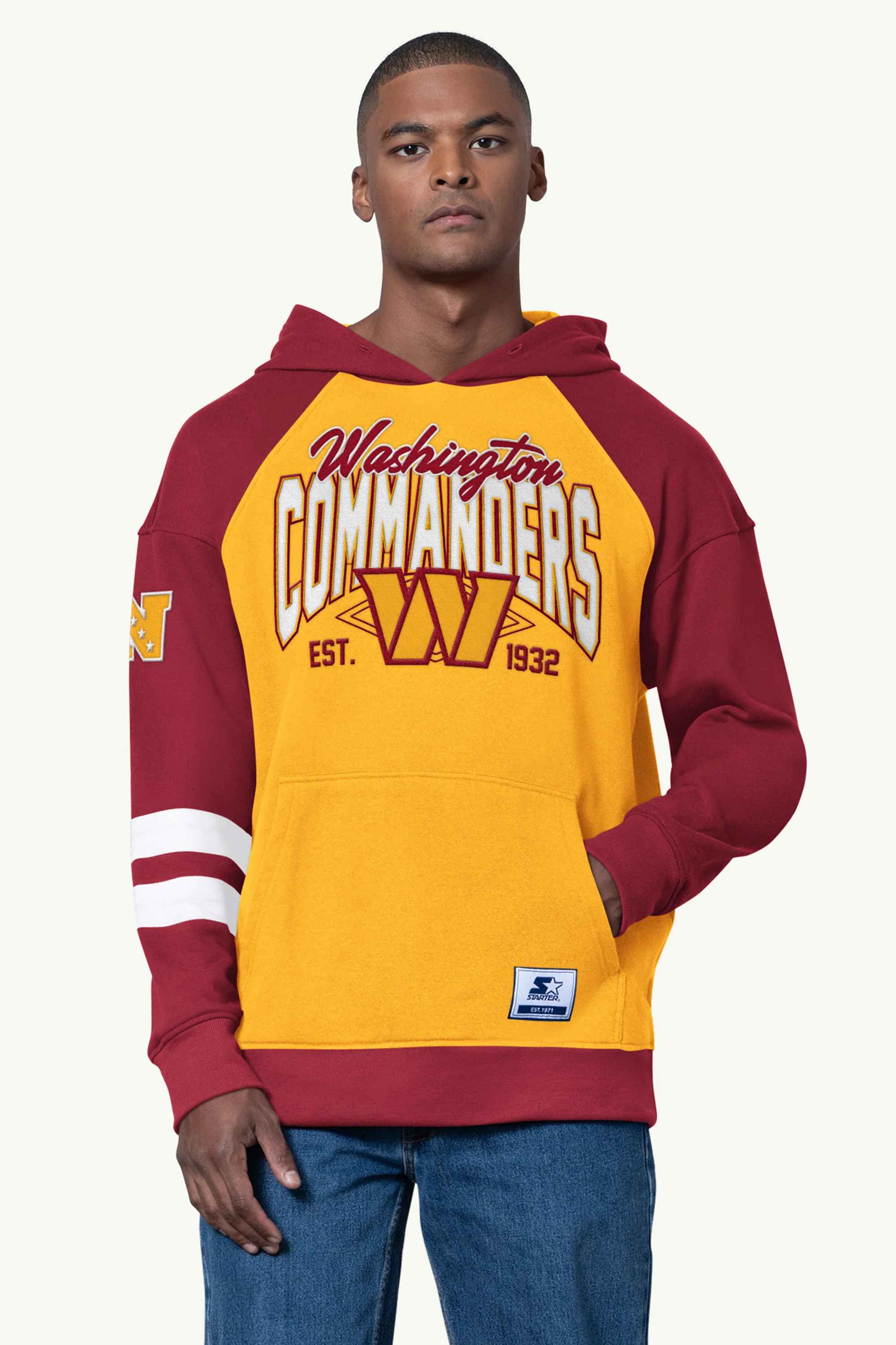 MENS WASHINGTON COMMANDERS INTERCEPTION COLORBLOCK HOODIE