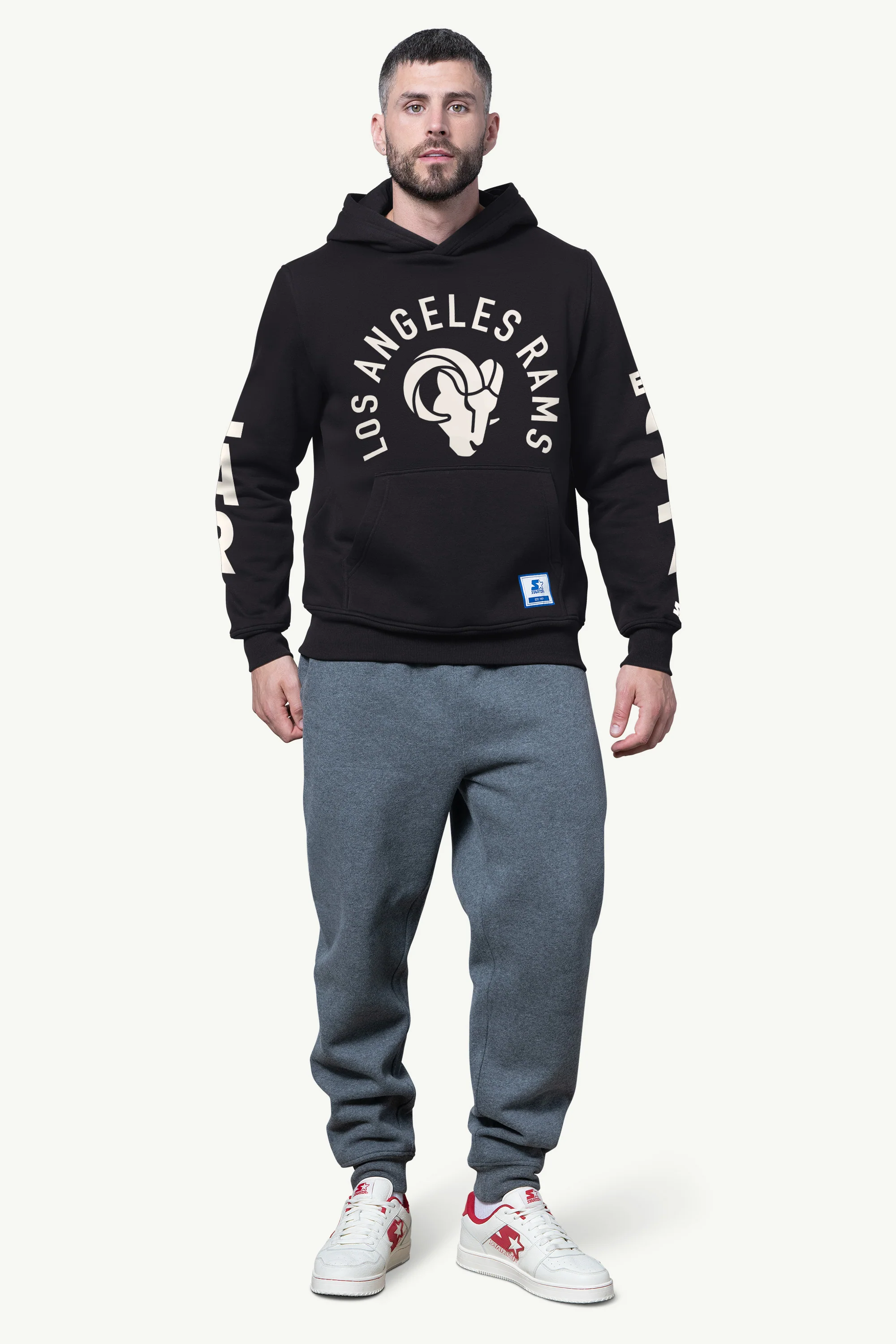 MENS LOS ANGELES RAMS HANDOFF FLEECE HOODIE - Image 2