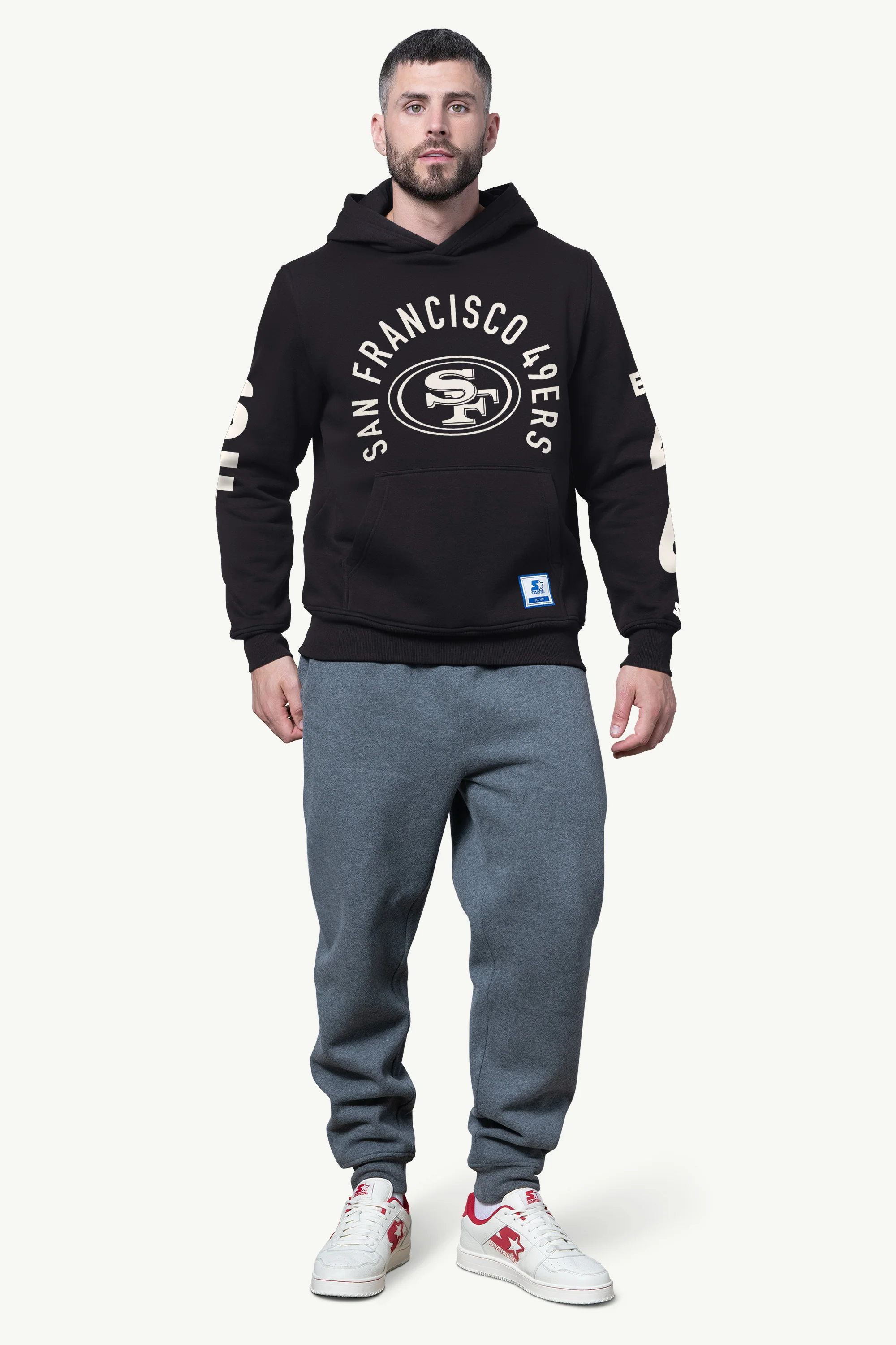 MENS SAN FRANCISCO 49ERS HANDOFF FLEECE HOODIE - Image 2