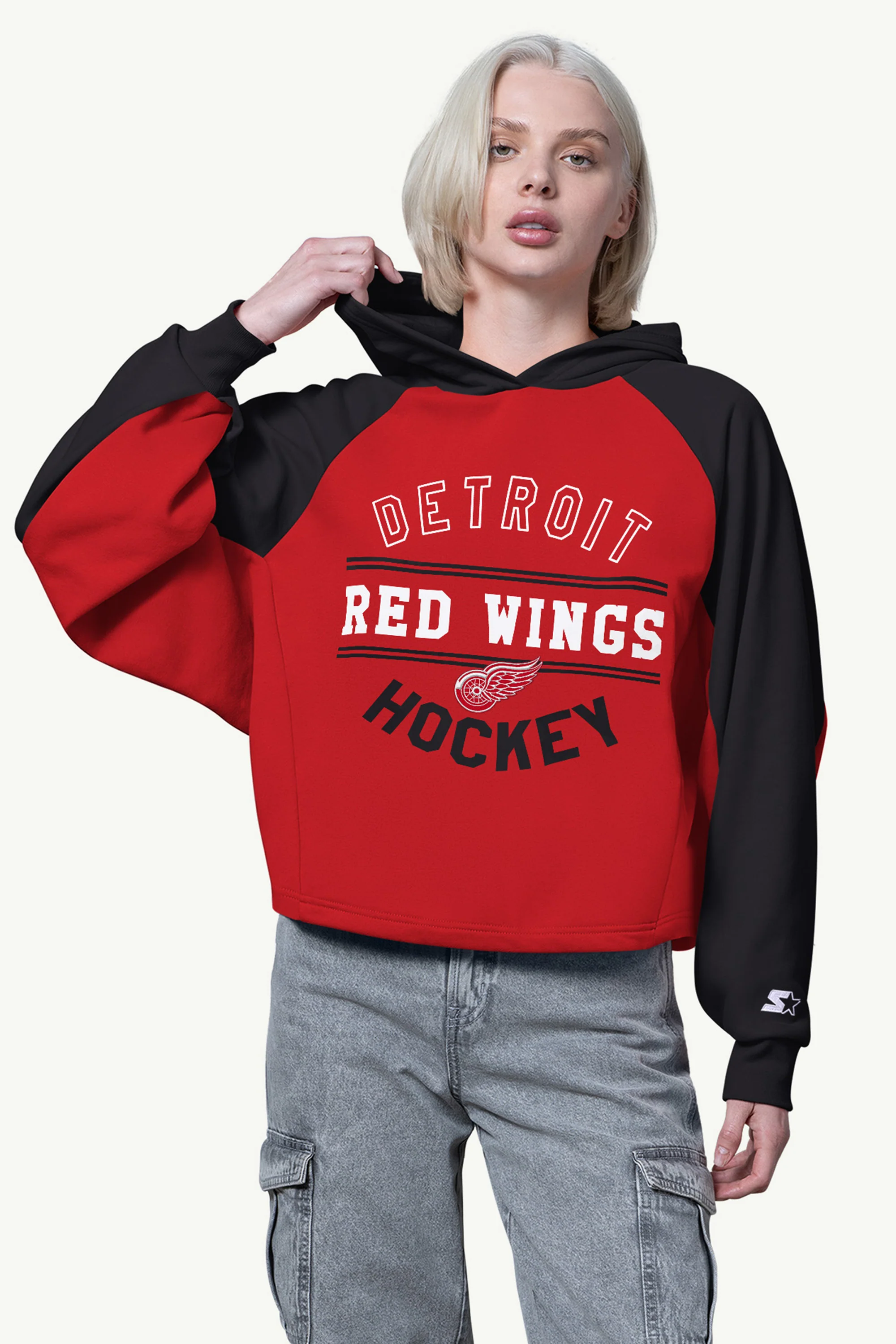 WOMENS DETROIT RED WINGS CROPPED HOODIE