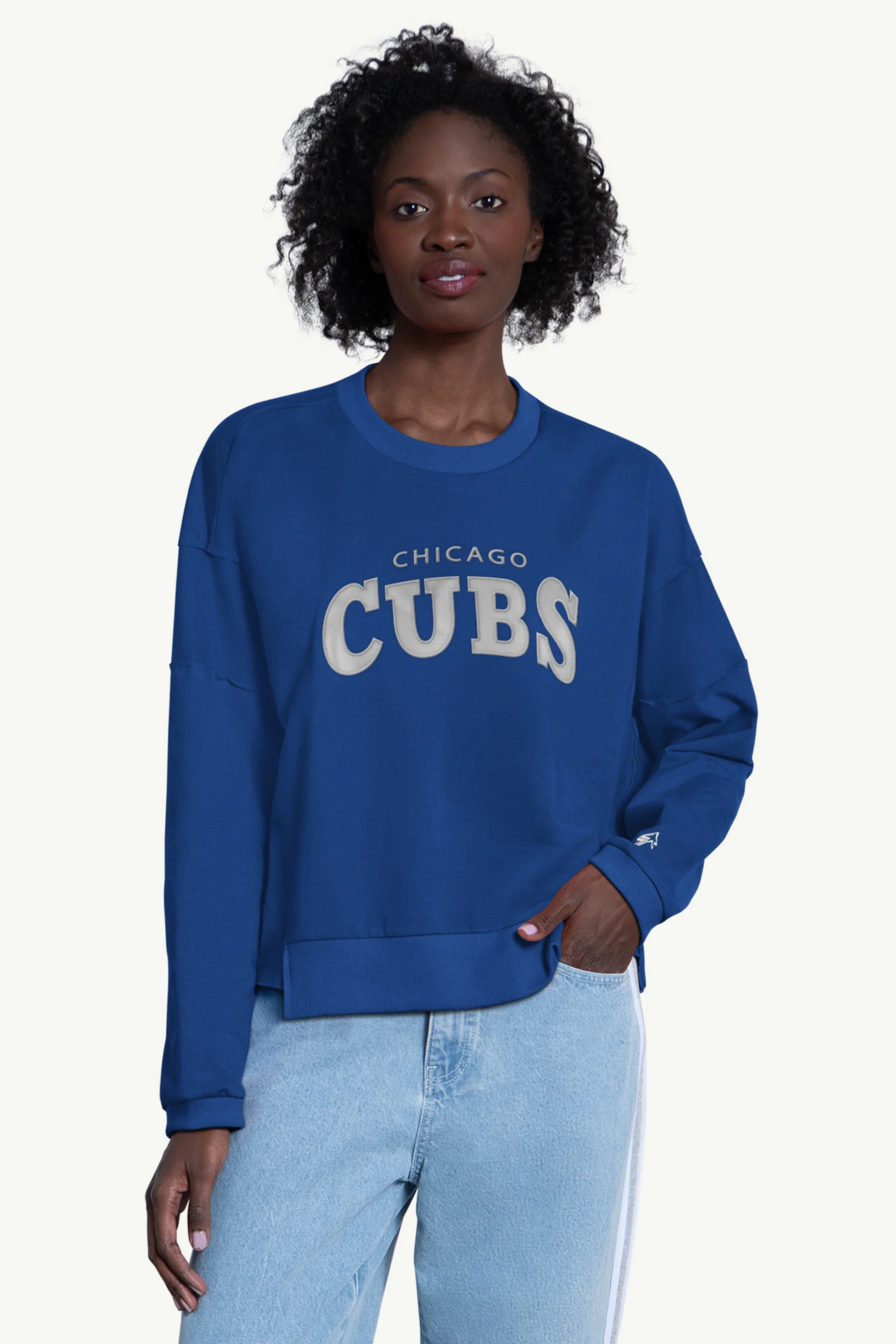WOMENS CHICAGO CUBS CREW NECK SWEATSHIRT