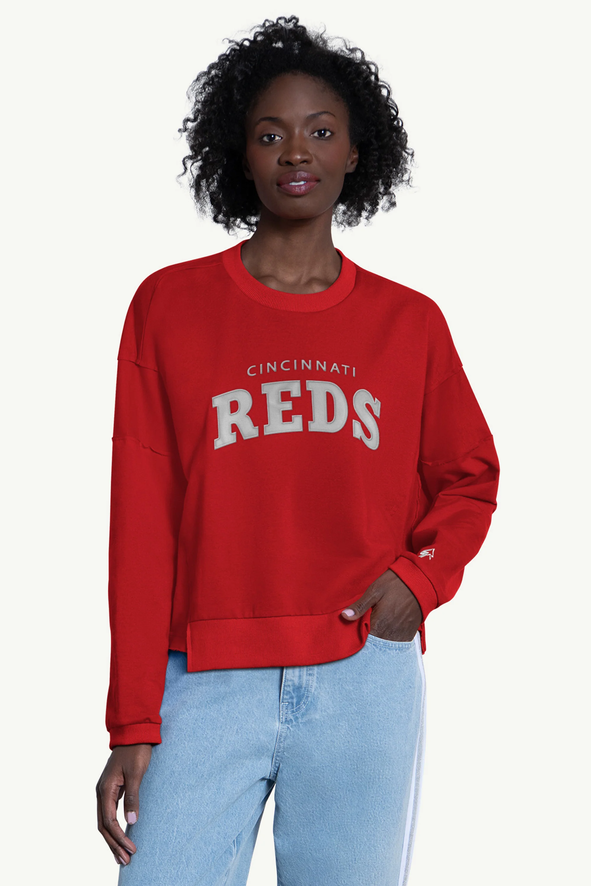 WOMENS CINCINNATI REDS CREW NECK SWEATSHIRT