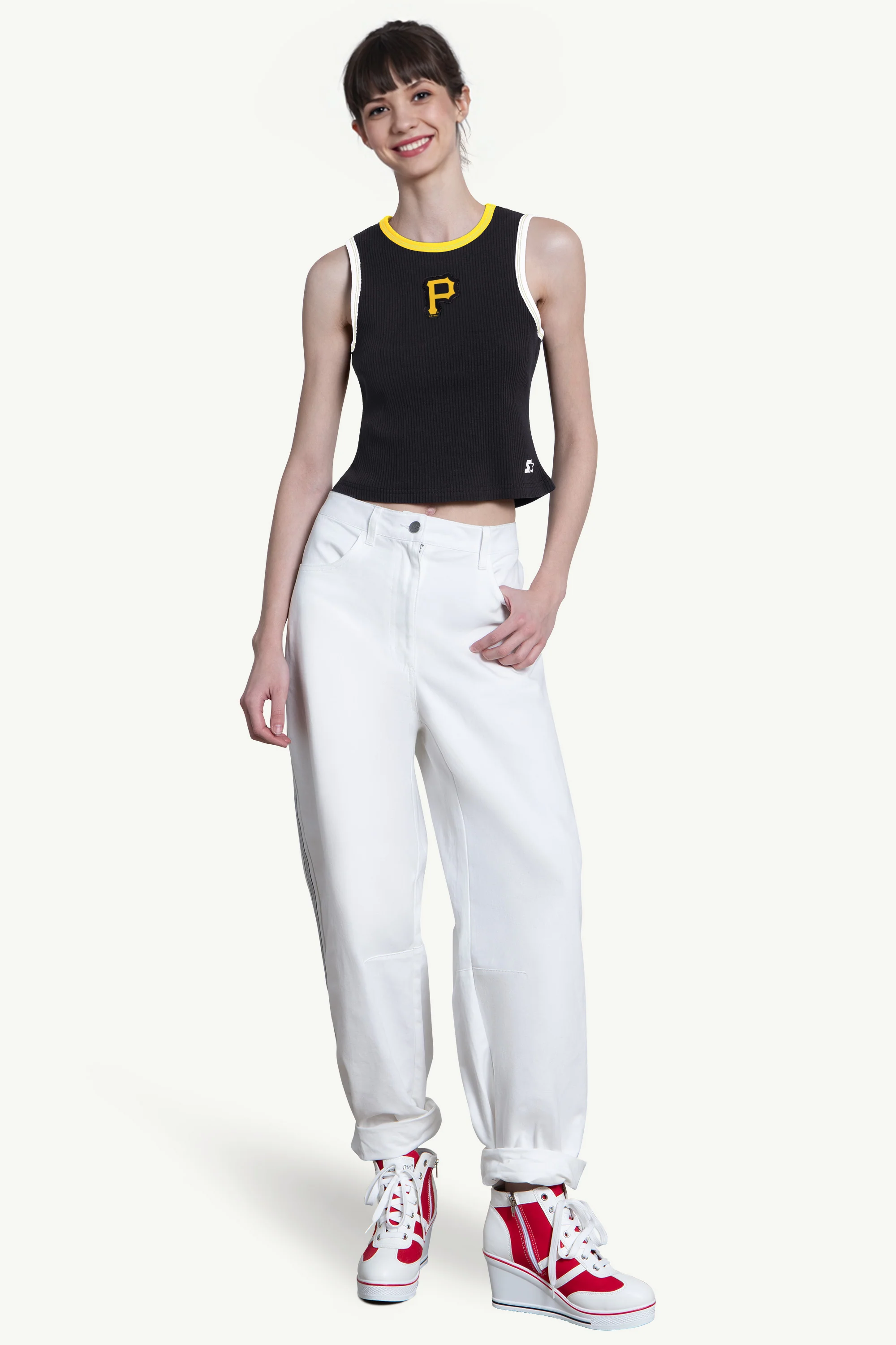 WOMENS PITTSBURGH PIRATES PLAY THE BALL CROP TANK - Image 3