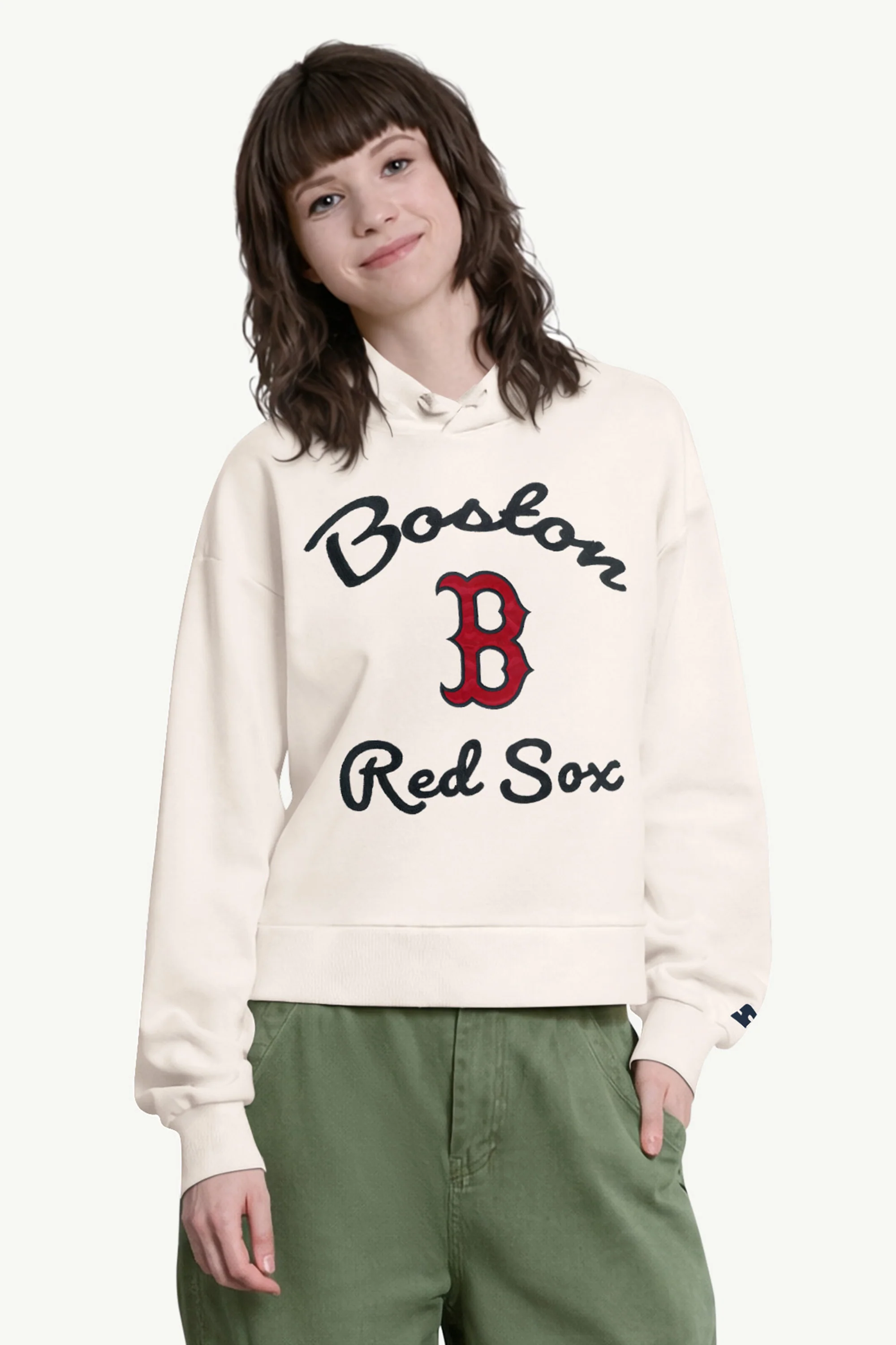 WOMENS BOSTON RED SOX BASELINE HOODIE