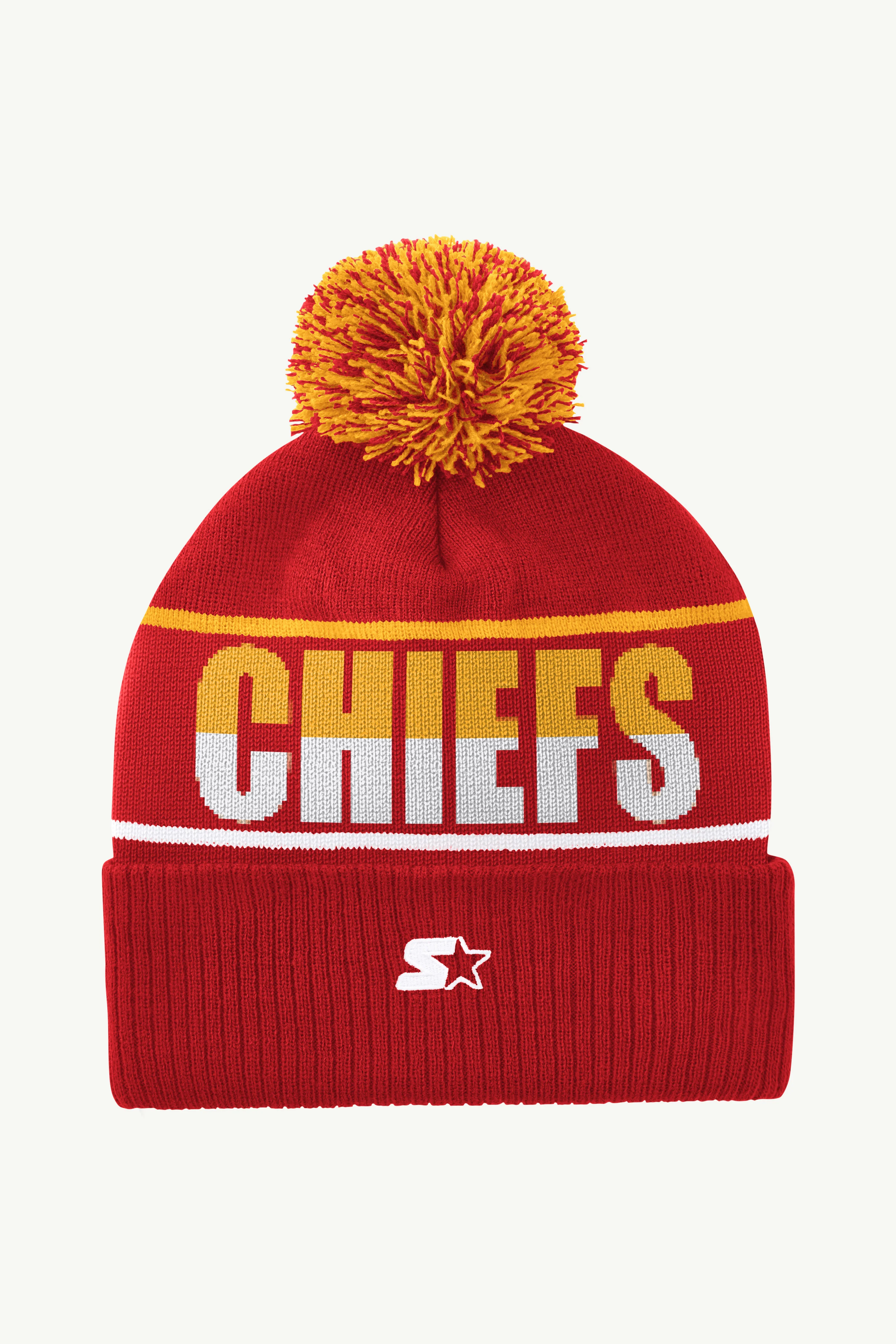 KANSAS CITY CHIEFS POM CUFFED BEANIE - Image 2