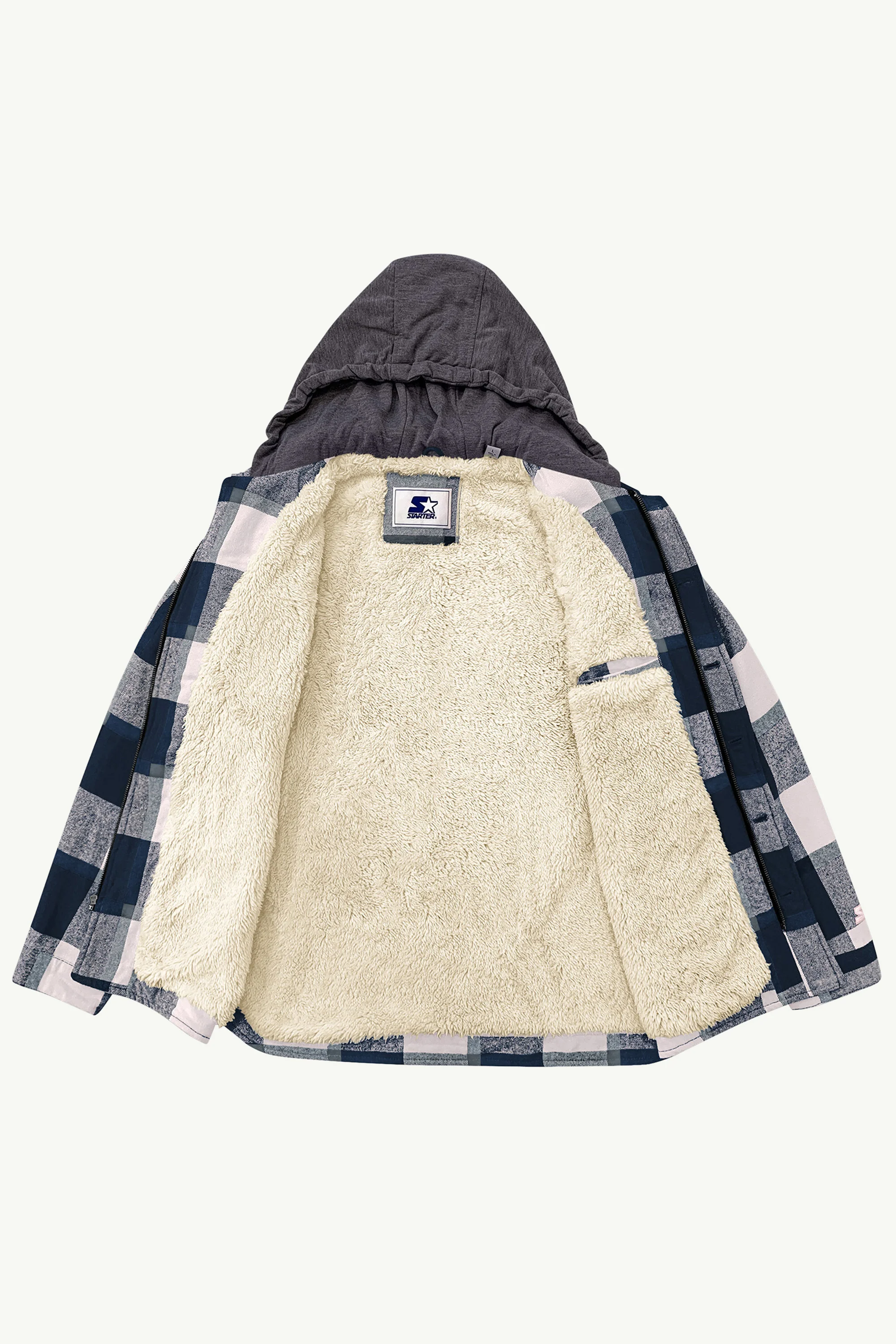 MENS CHICAGO BEARS BIG JOE SHERPA LINED PLAID JACKET - Image 3