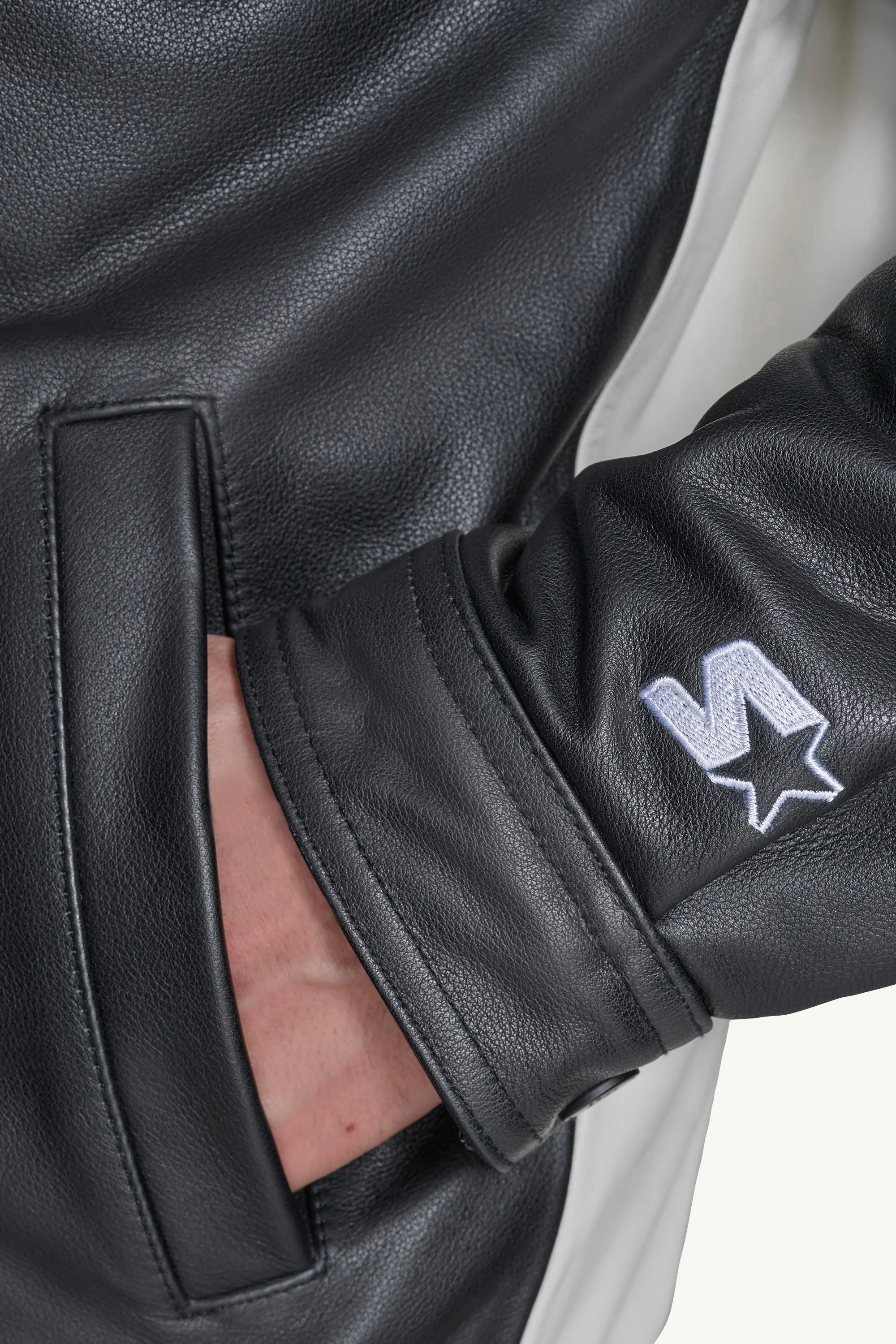 MENS PHILADELPHIA EAGLES FULL ZIP LEATHER JACKET - Image 6