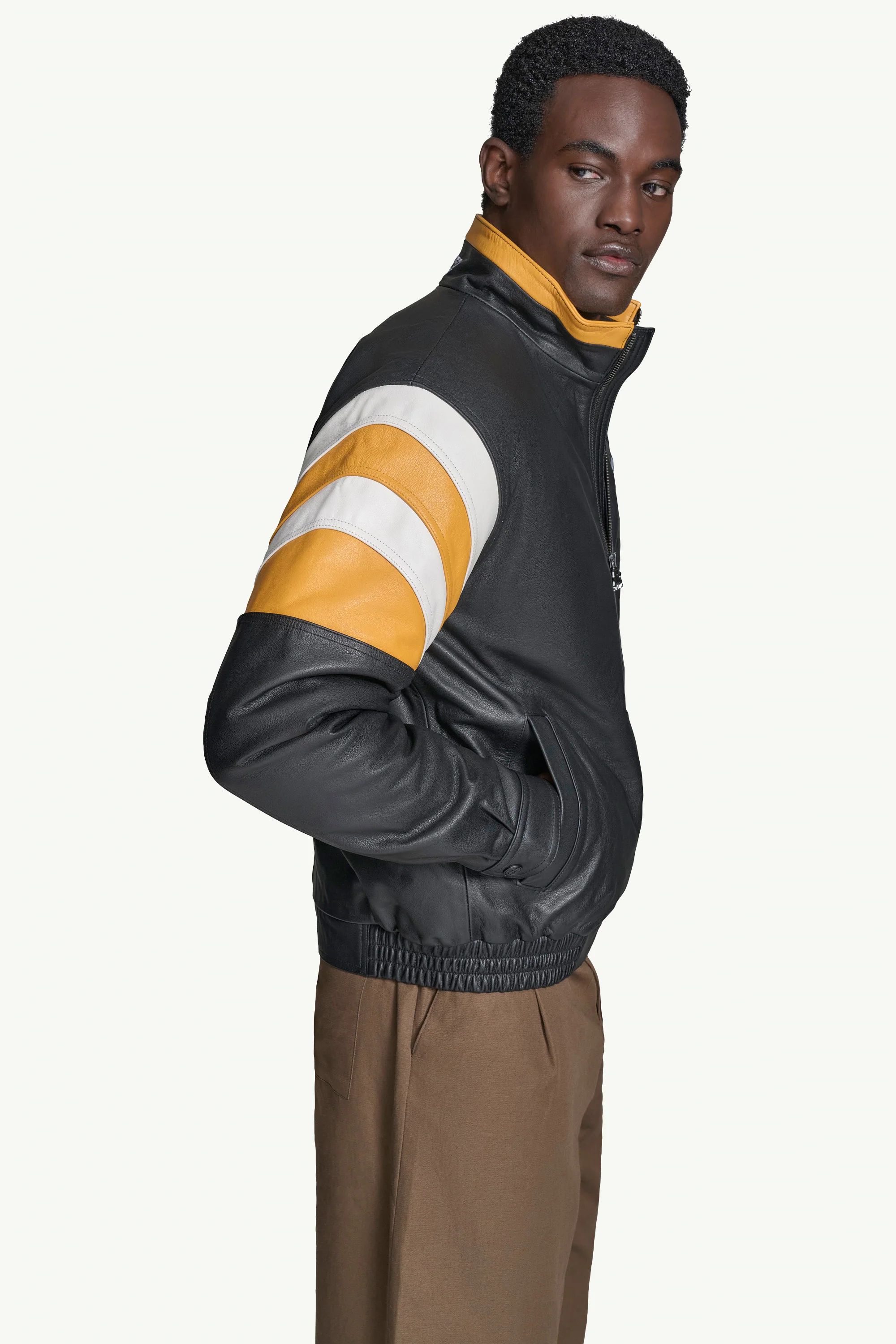 MENS PITTSBURGH STEELERS FULL ZIP LEATHER JACKET - Image 3