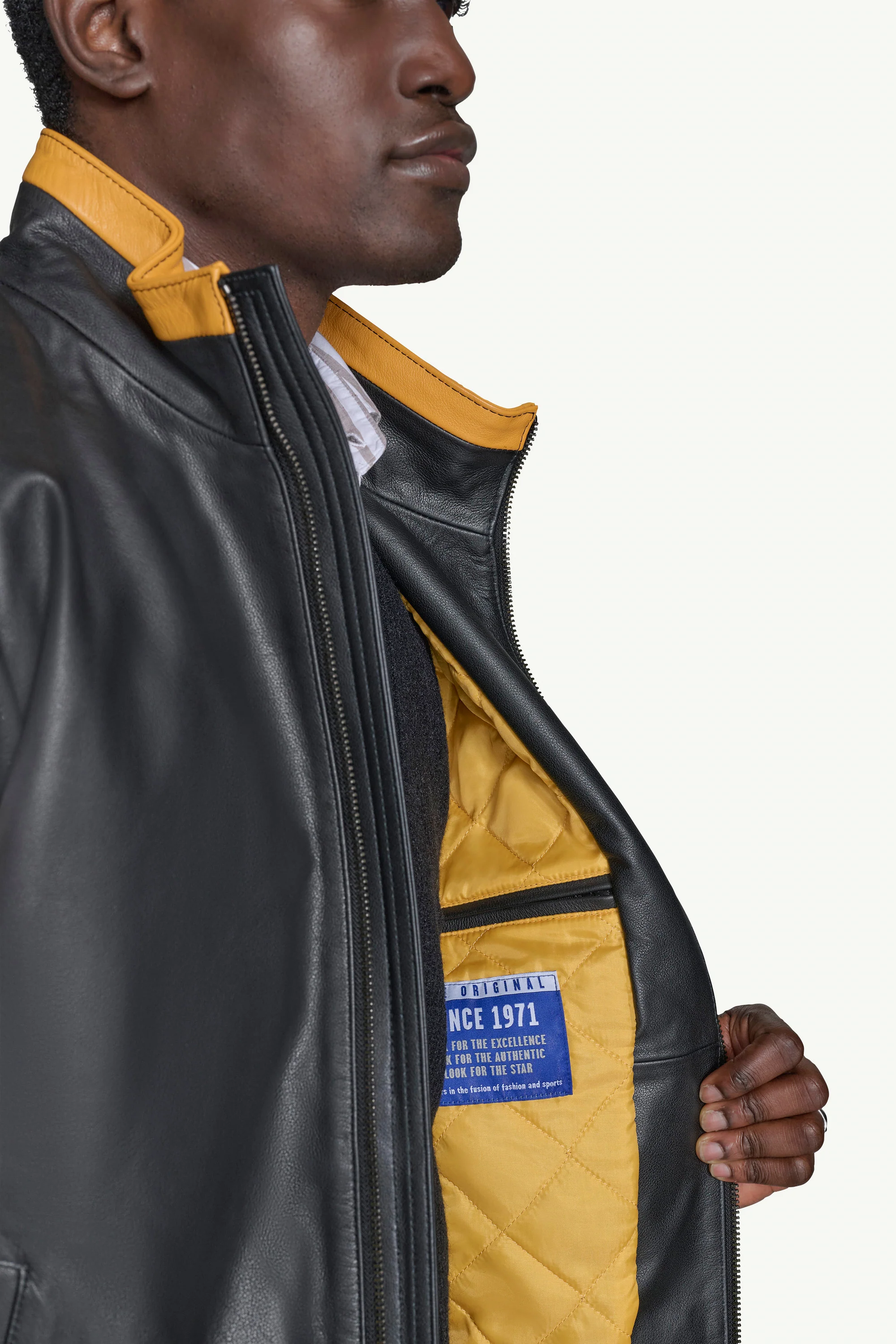 MENS PITTSBURGH STEELERS FULL ZIP LEATHER JACKET - Image 5