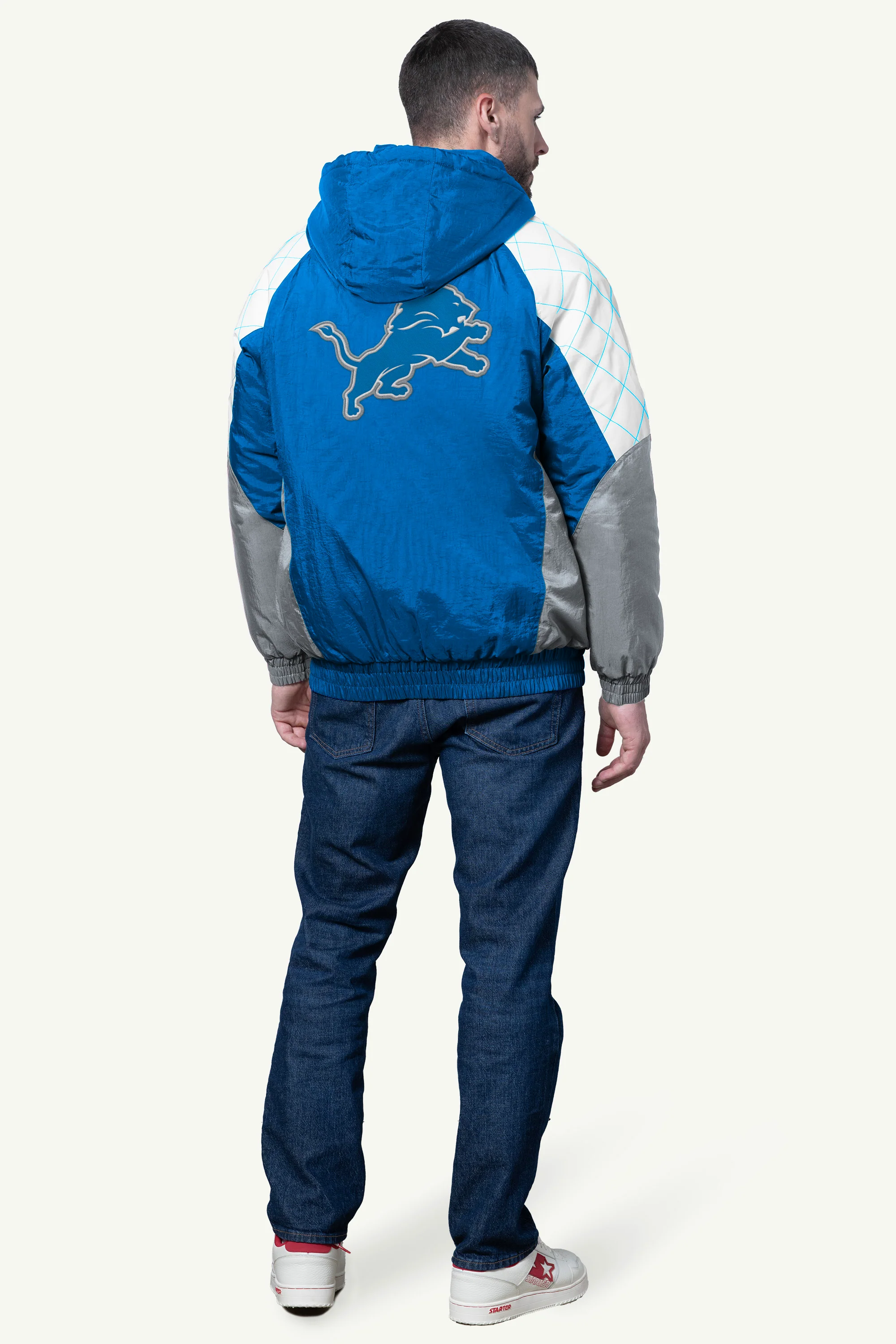 MENS DETROIT LIONS NYLON JACKET - Image 2