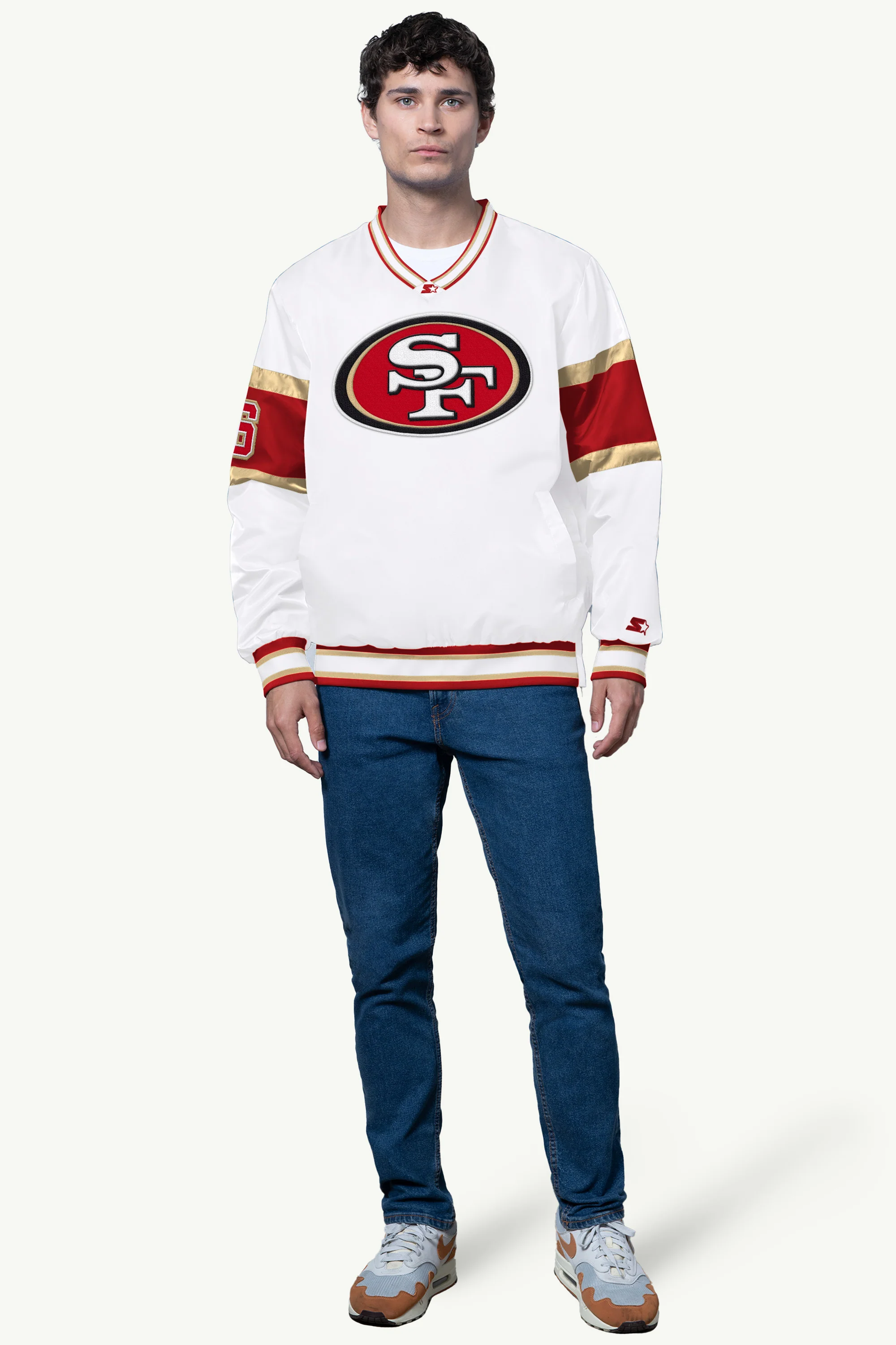 MENS SAN FRANCISCO 49ERS V NECK PULLOVER - Image 3