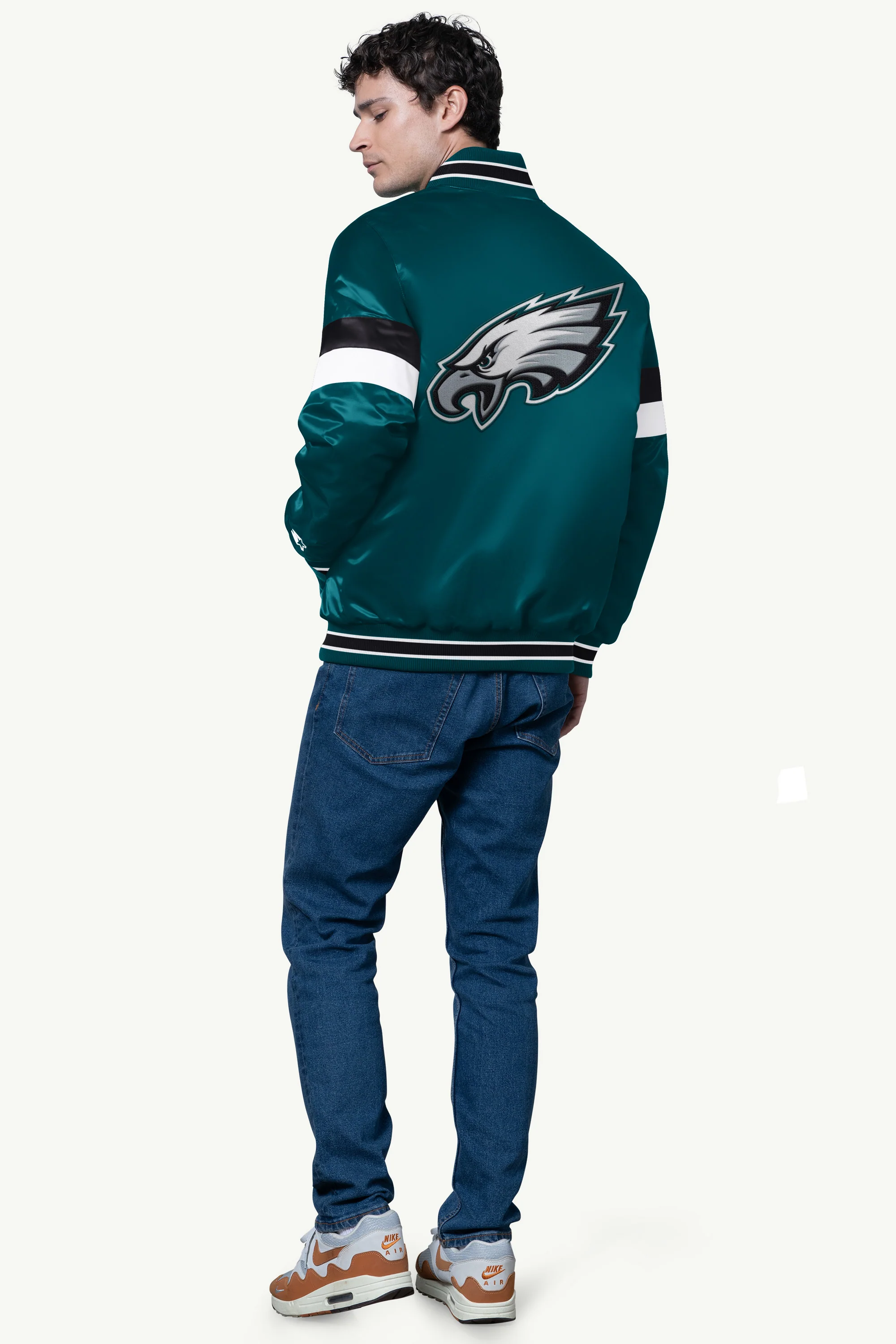 MENS PHILADELPIA EAGLES SATIN VARSITY JACKET - Image 2
