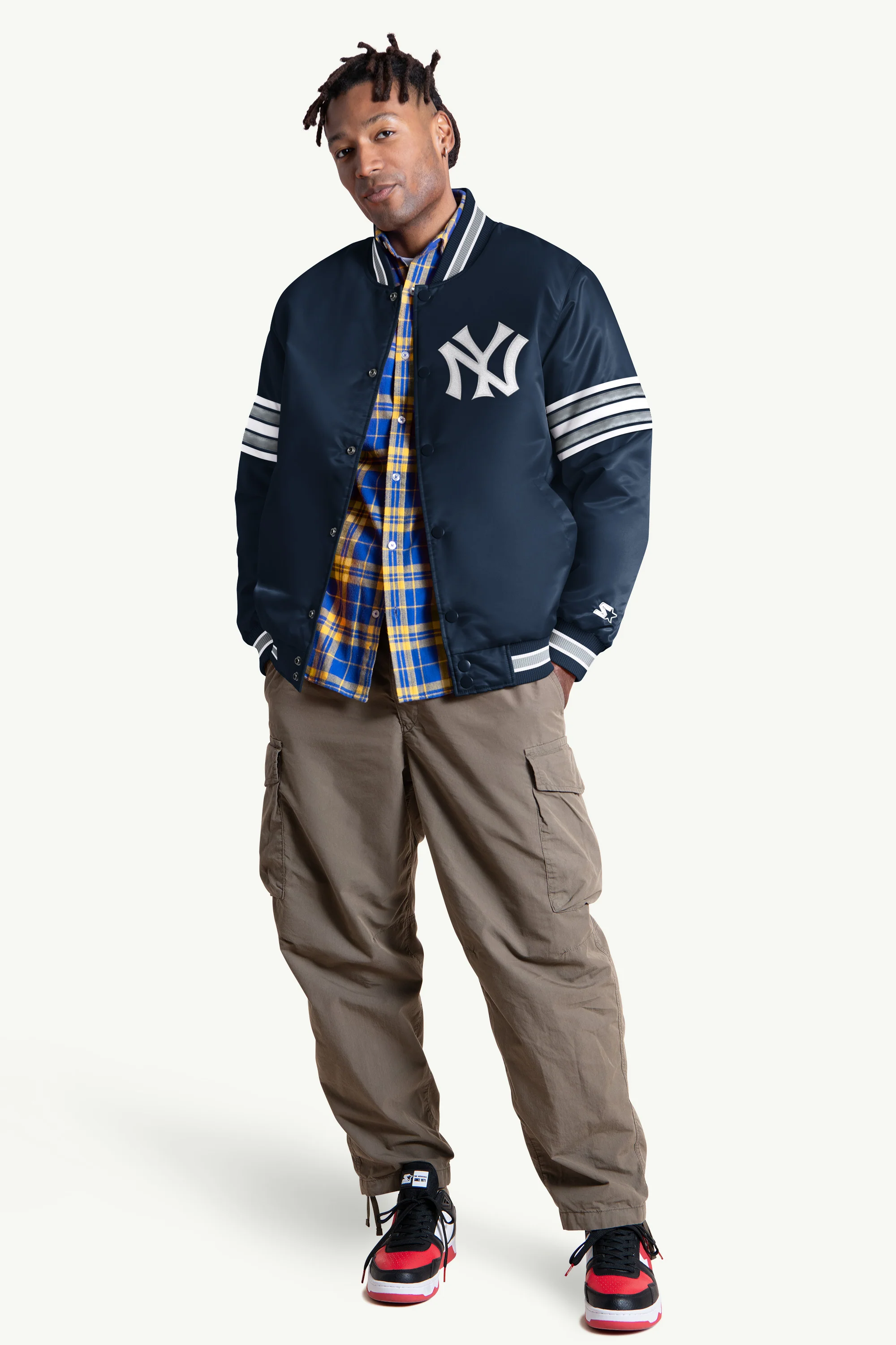 MENS NEW YORK YANKEES SATIN VARSITY JACKET - Image 3