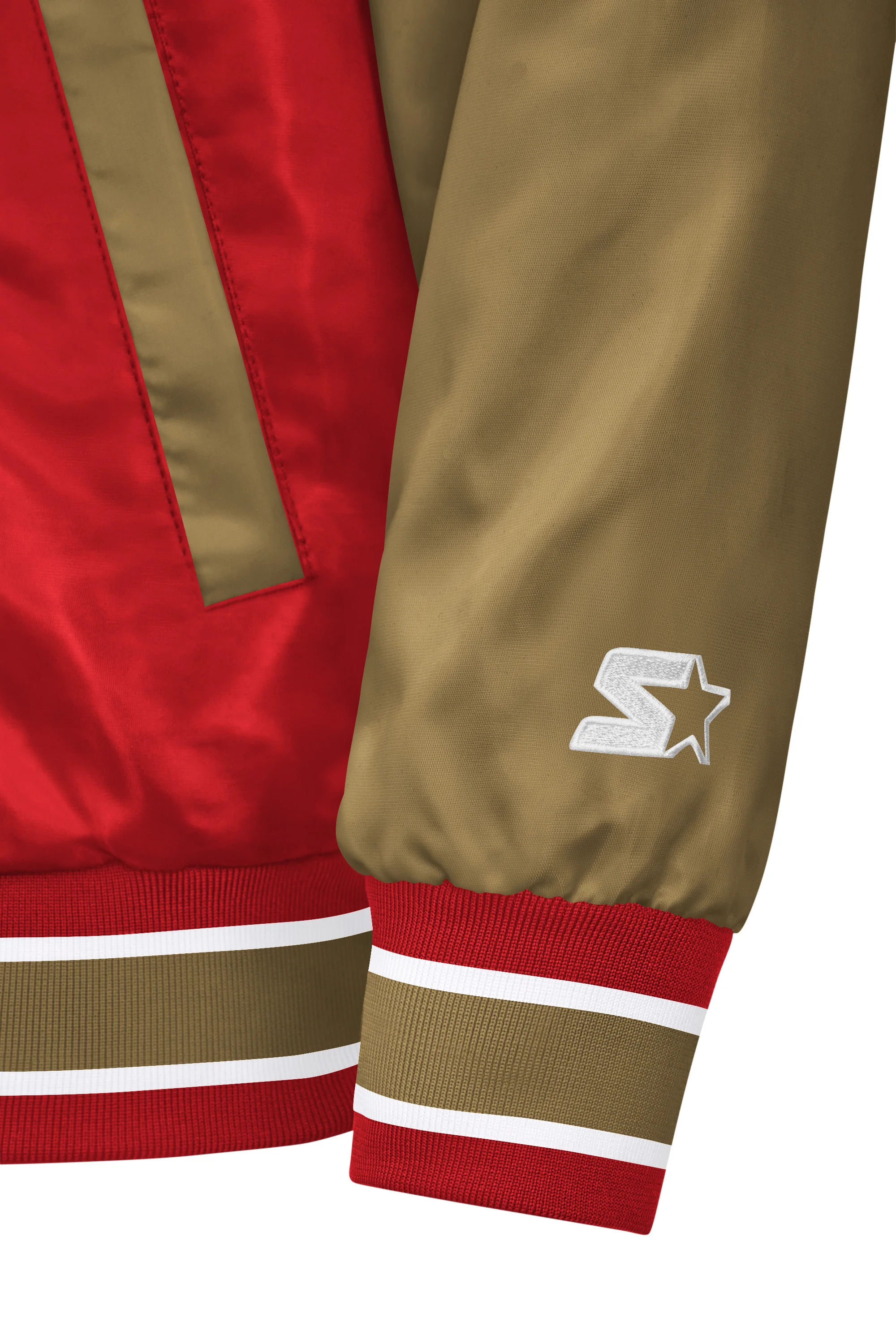 MENS SAN FRANCISCO 49ERS SATIN VARSITY JACKET - Image 3