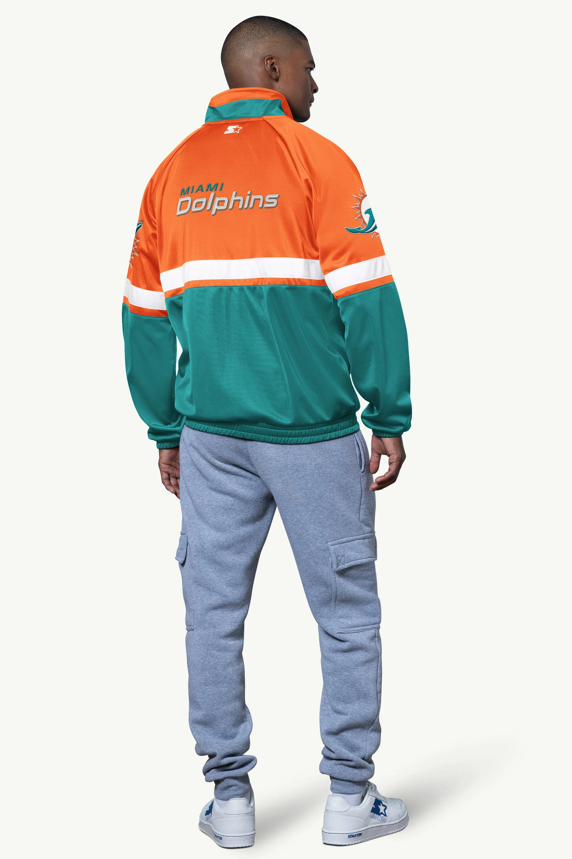 MENS MIAMI DOLPHINS VETERAN TRACK JACKET - Image 2