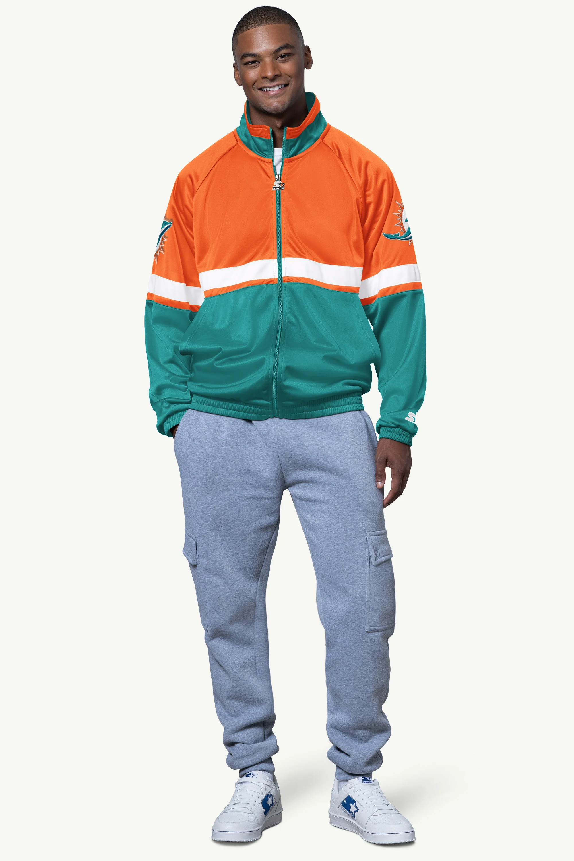 MENS MIAMI DOLPHINS VETERAN TRACK JACKET - Image 3