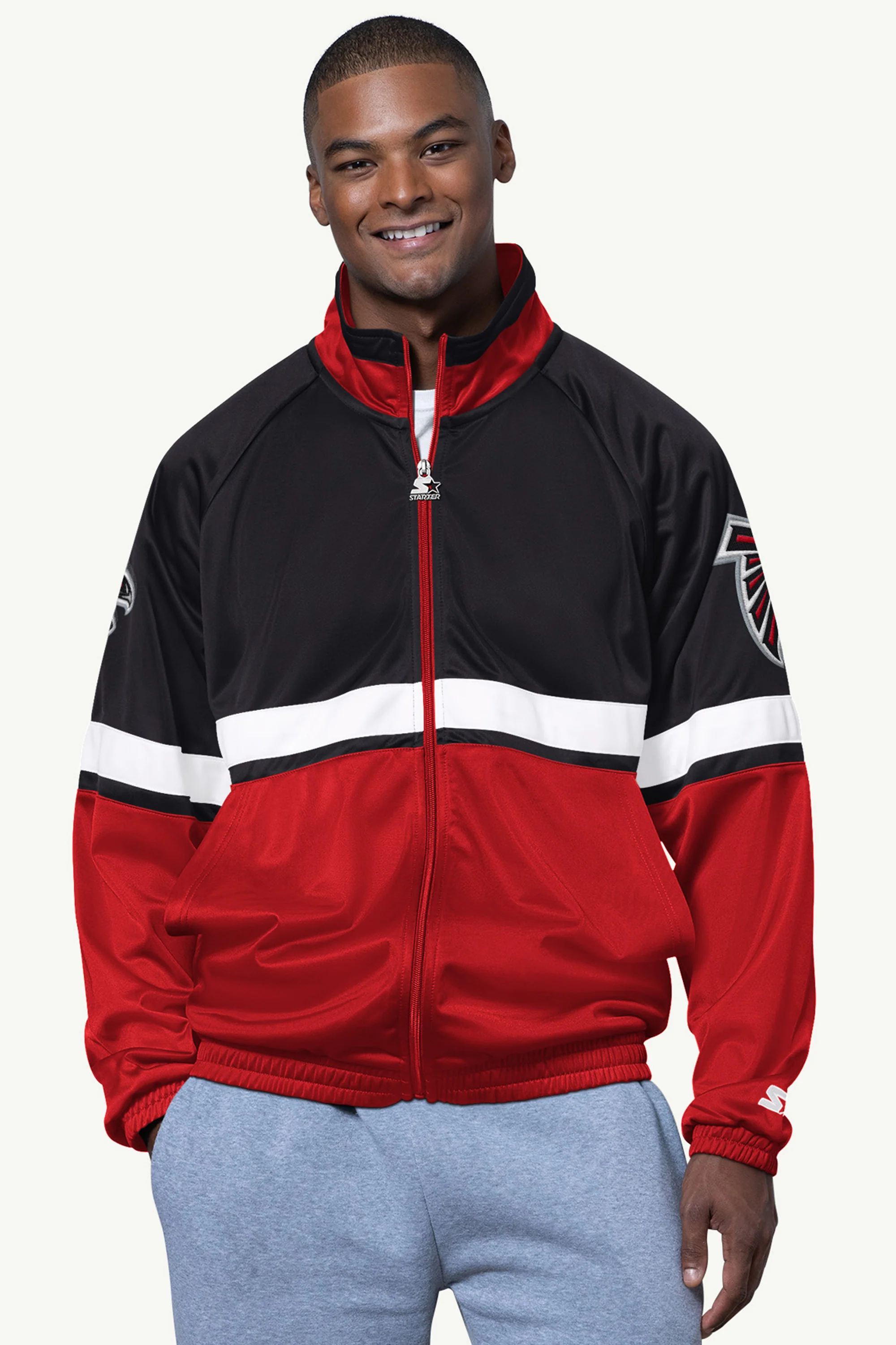 MENS ATLANTA FALCONS VETERAN TRACK JACKET