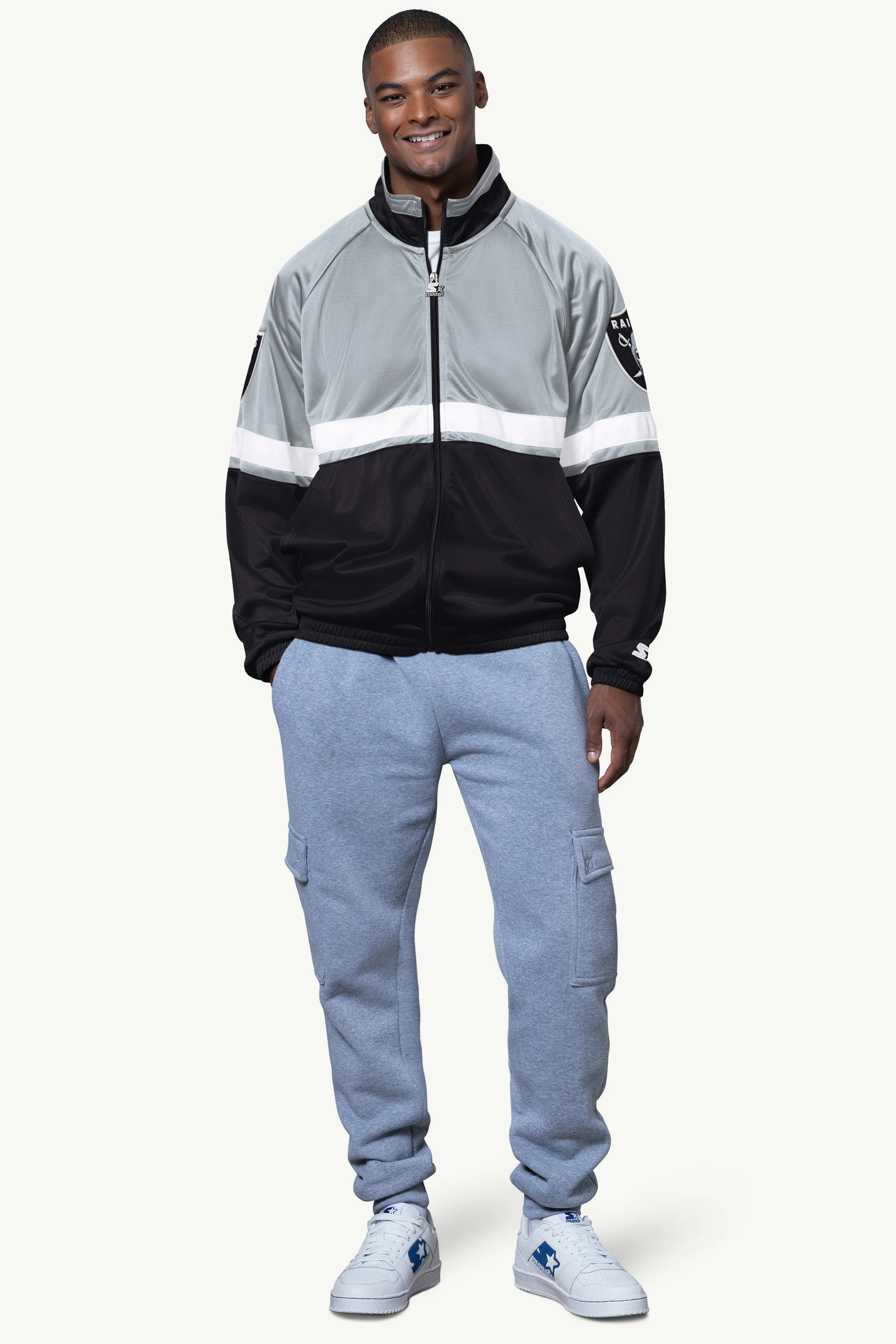 MENS LAS VEGAS RAIDERS VETERAN TRACK JACKET - Image 3