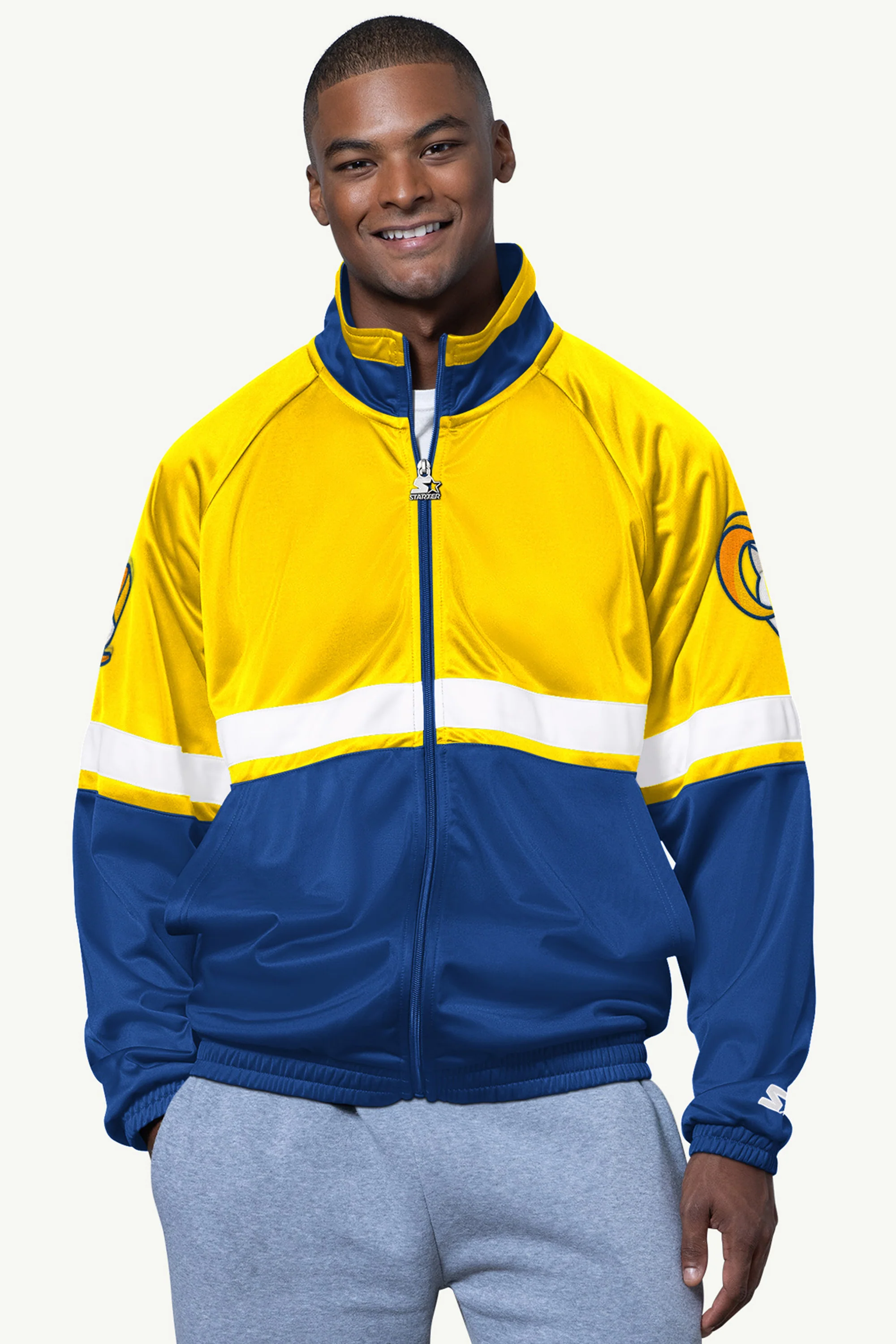 MENS LOS ANGELES RAMS VETERAN TRACK JACKET
