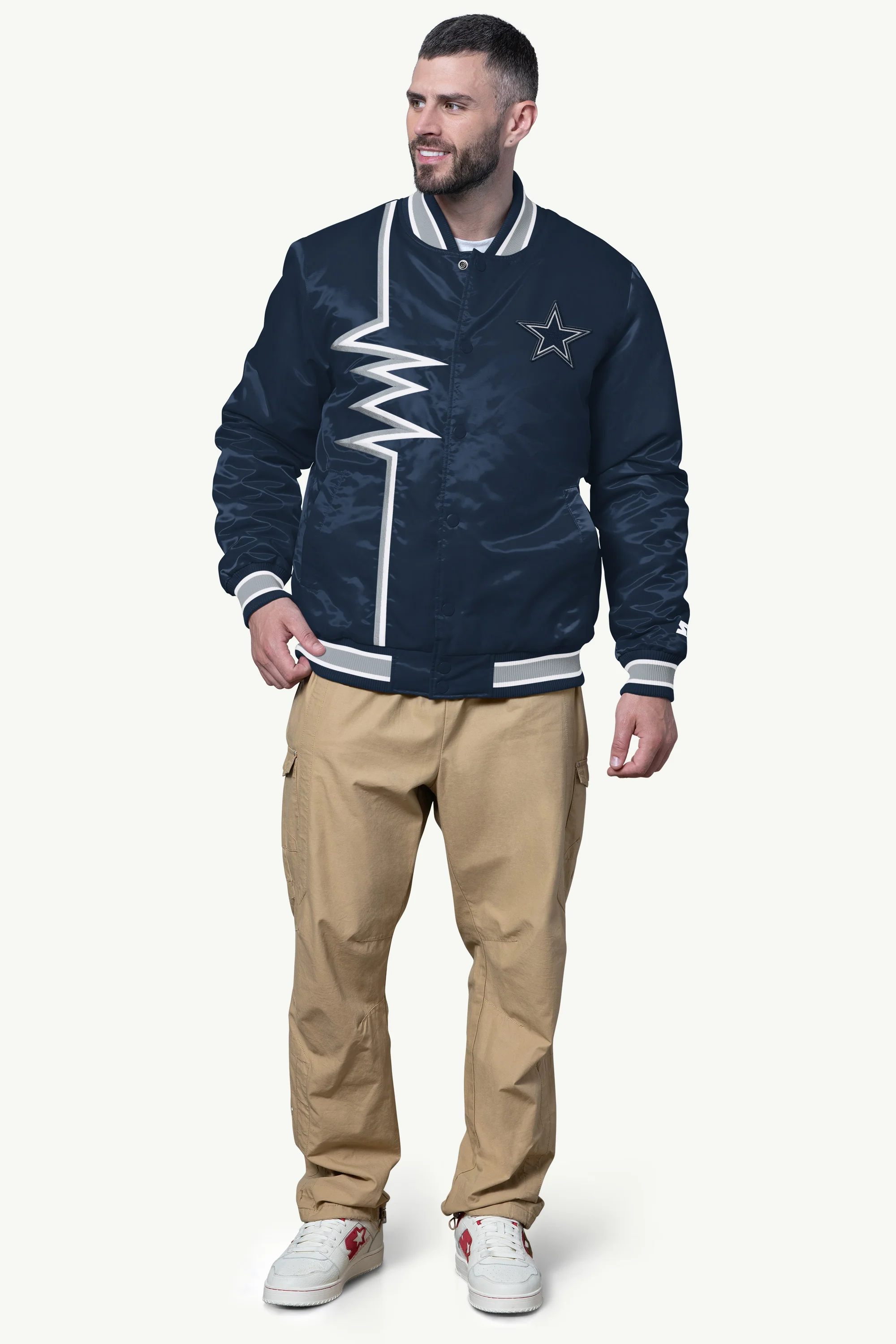 MENS DALLAS COWBOYS SHOCK WAVE SATIN JACKET - Image 3