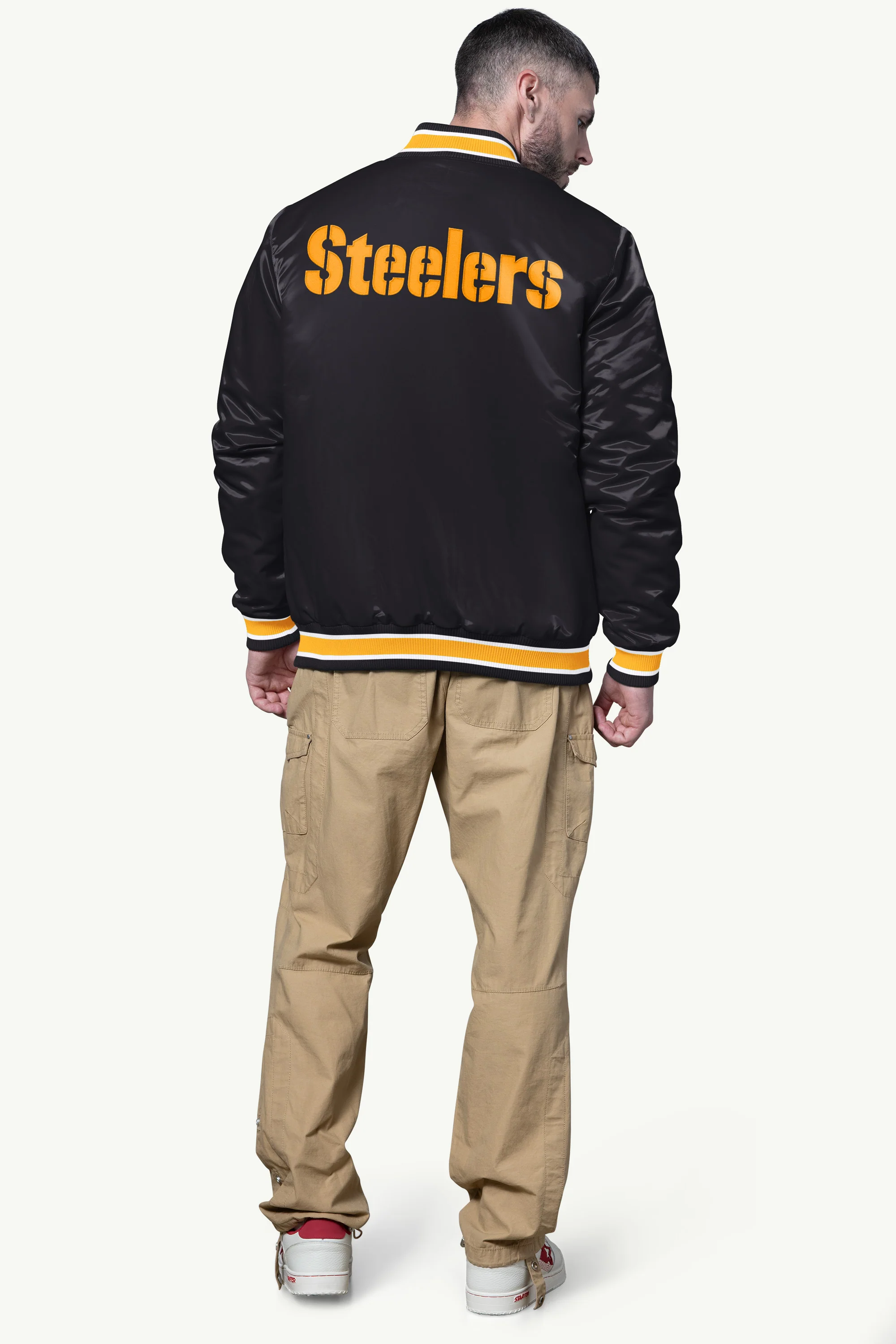 MENS PITTSBURGH STEELERS SHOCK WAVE SATIN JACKET - Image 2