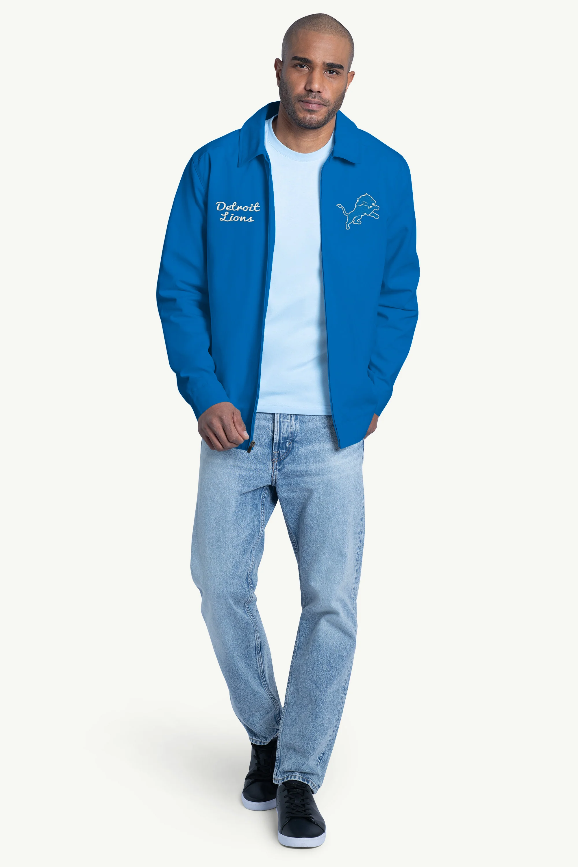 MENS DETROIT LIONS FRANCHISE FULL ZIP JACKET - Image 3