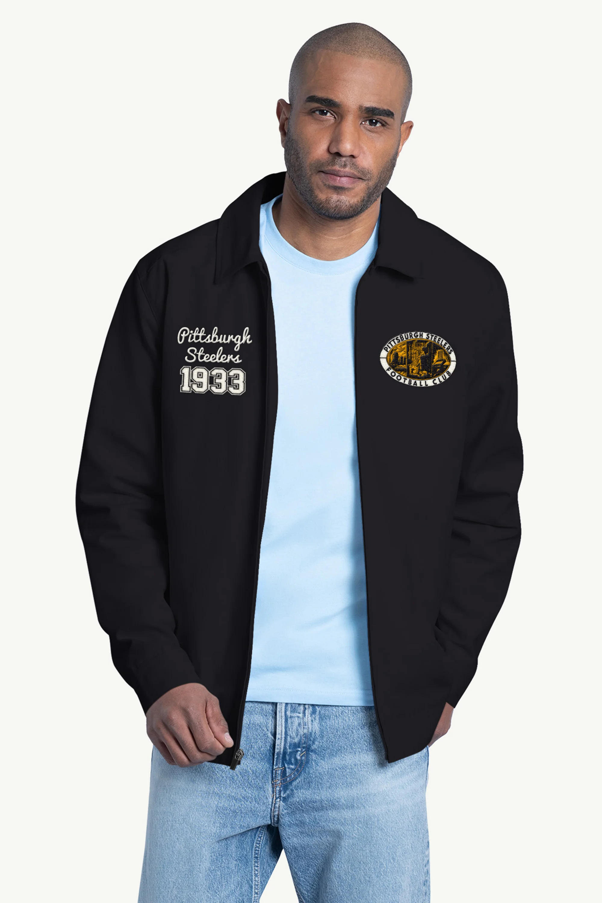 MENS PITTSBURGH STEELERS FRANCHISE FULL ZIP JACKET