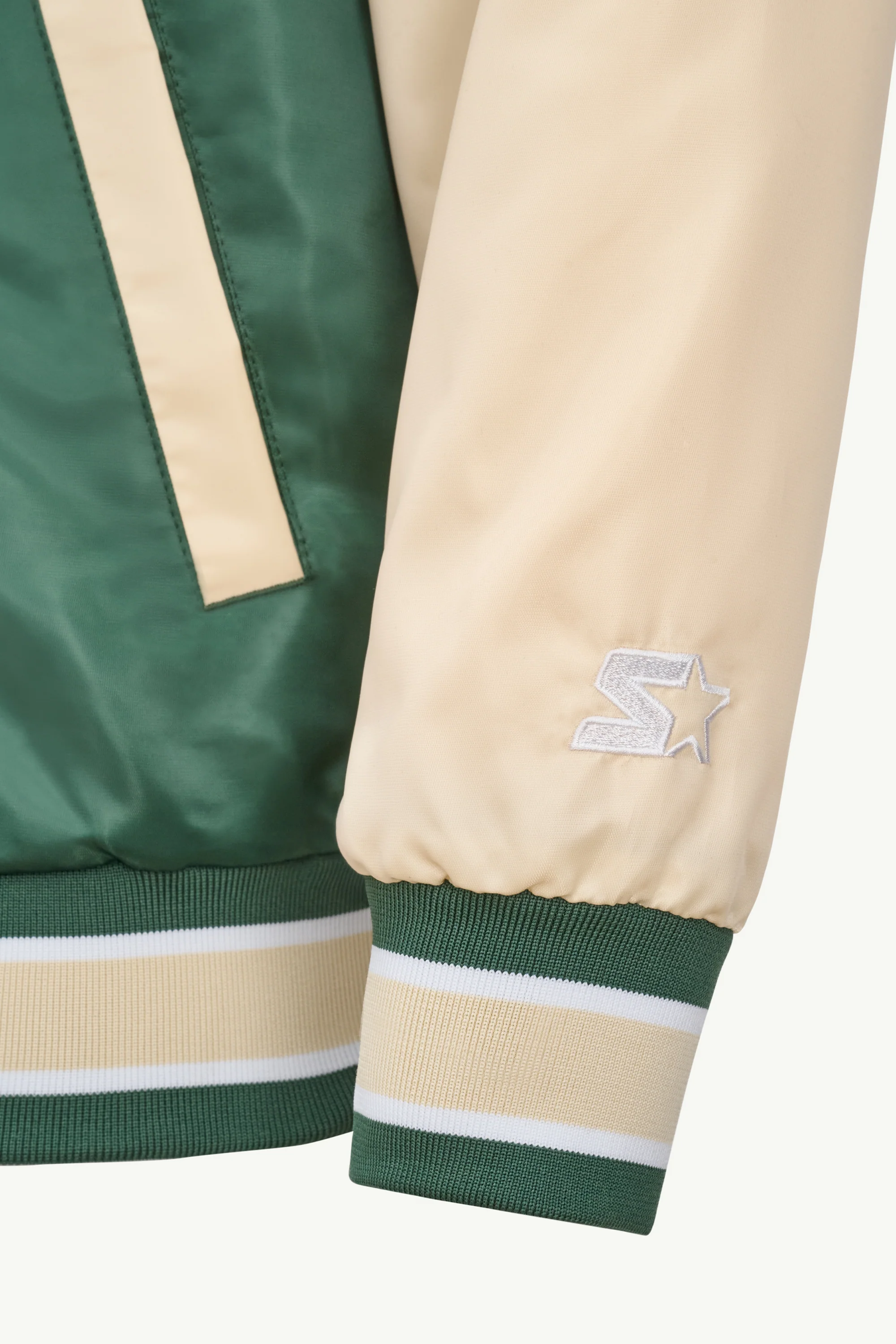 MENS MILWAUKEE BUCKS SATIN VARSITY JACKET - Image 5