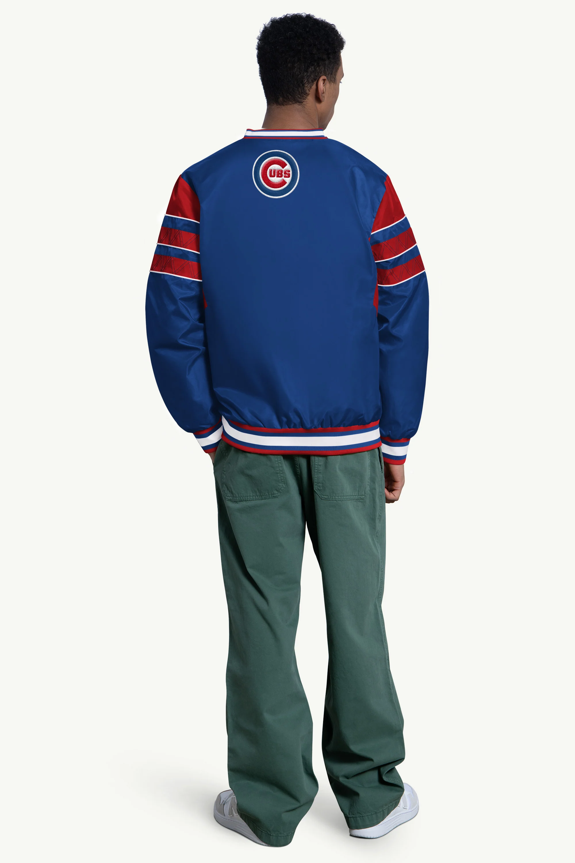 MENS CHICAGO CUBS ENFORCER V-NECK PULLOVER JACKET - Image 2