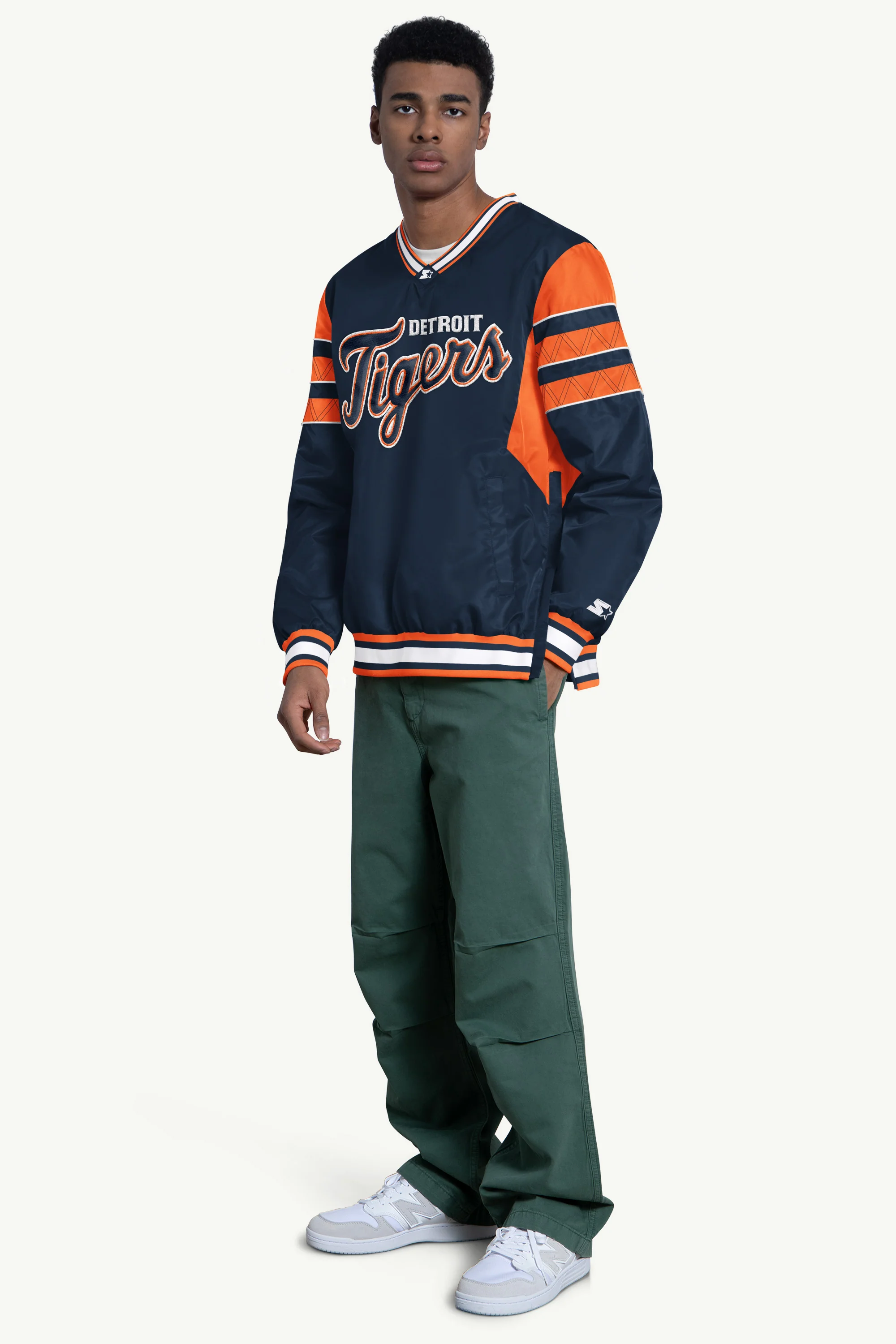MENS DETRIOT TIGERS ENFORCER V-NECK PULLOVER JACKET - Image 3