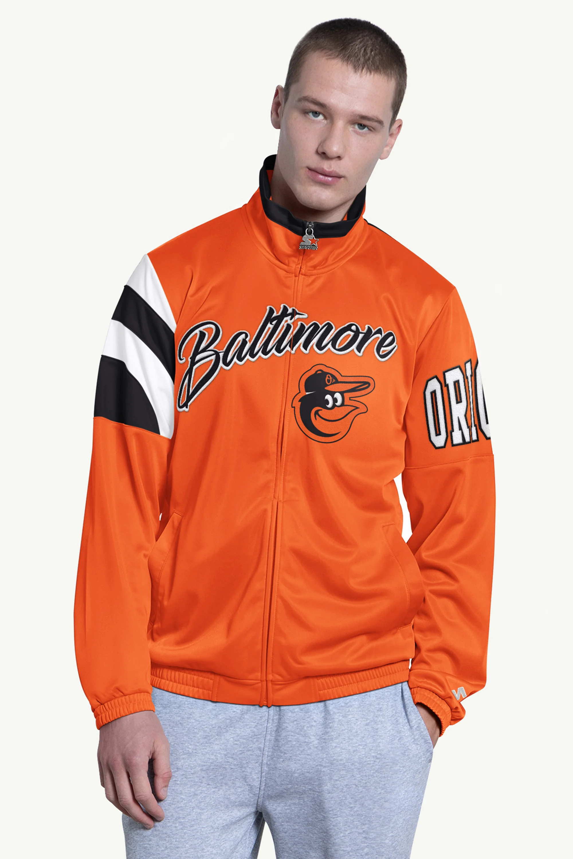 MENS BALTIMORE ORIOLES HERITAGE TRACK JACKET