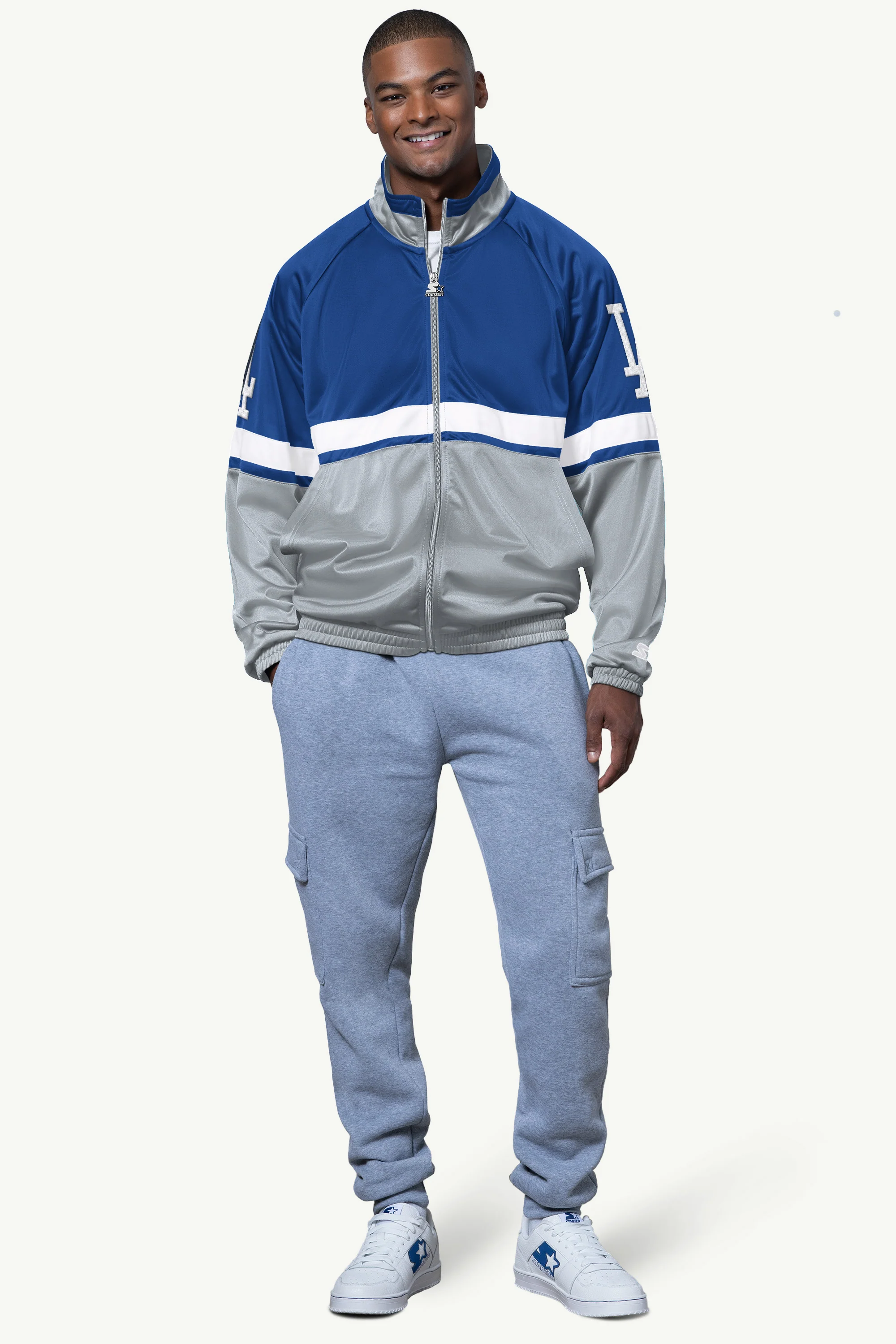 MENS LOS ANGELES DODGERS VETERAN TRACK JACKET - Image 2