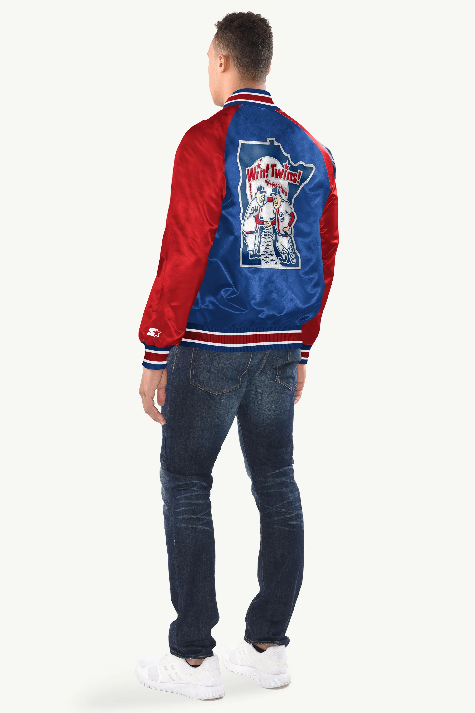 MENS MINNESOTA TWINS INDUCTEE SATIN VARSITY JACKET - Image 2