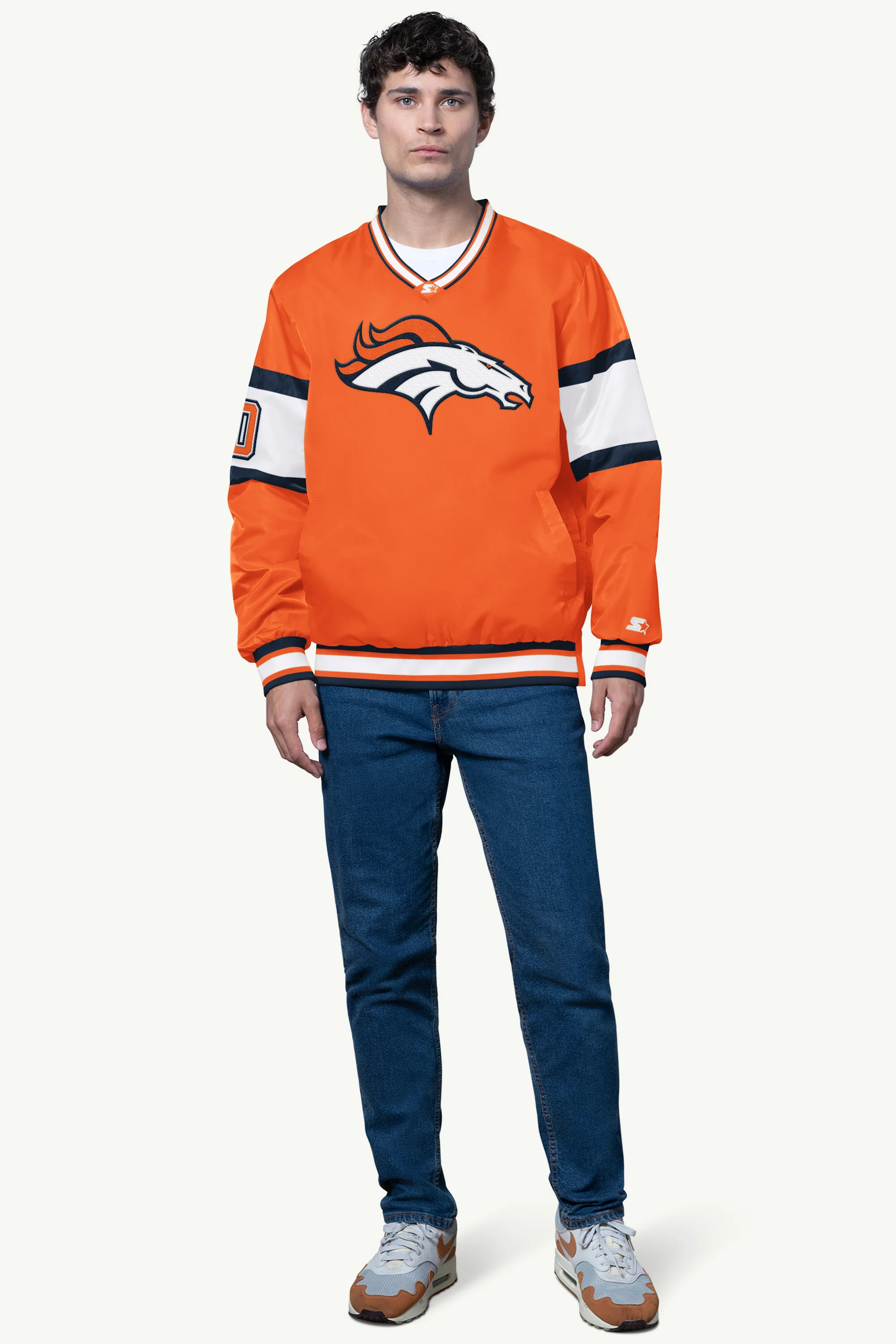 MENS DENVER BRONCOS SIGNAL COLLAR PULLOVER - Image 2