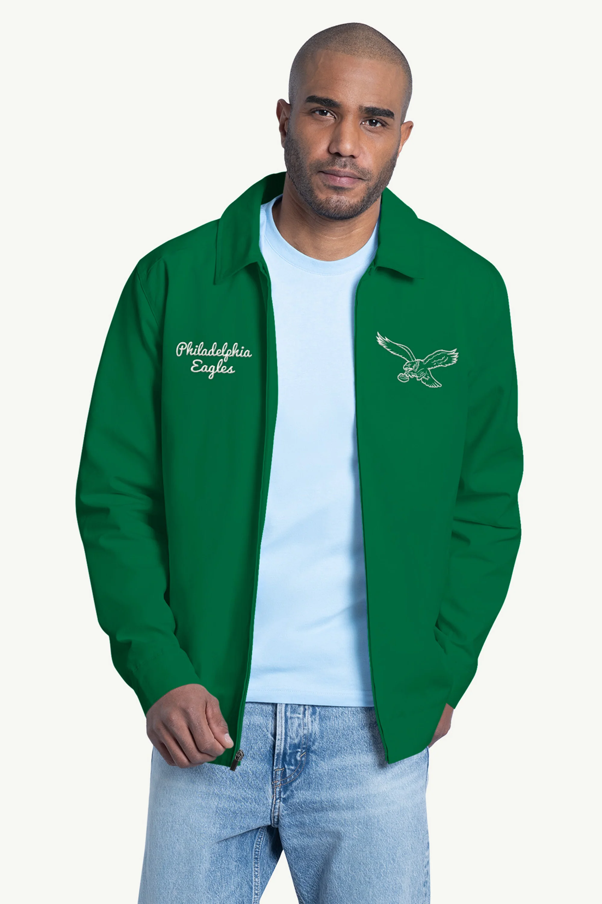 MENS PHILADELPHIA EAGLES FRANCHISE FULL ZIP JACKET