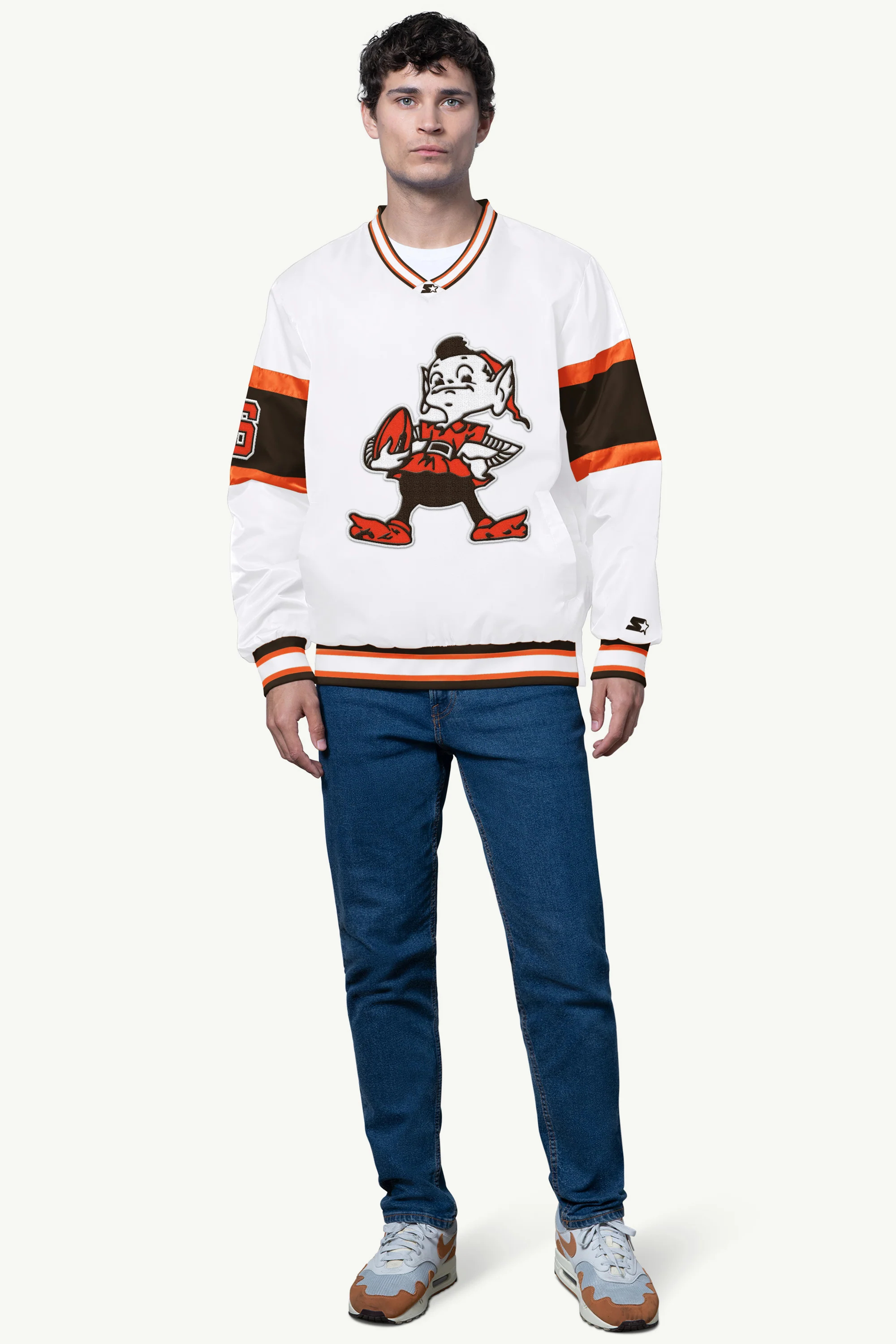MENS CLEVELAND BROWNS SIGNAL COLLAR PULLOVER - Image 2