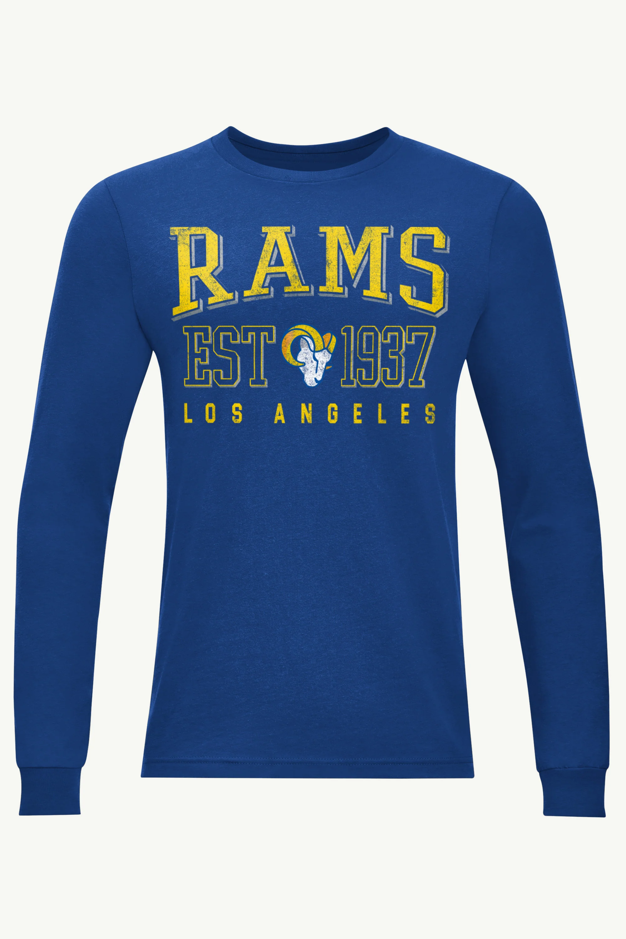 MENS LOS ANGELES RAMS RETRO LONG SLEEVE T SHIRT