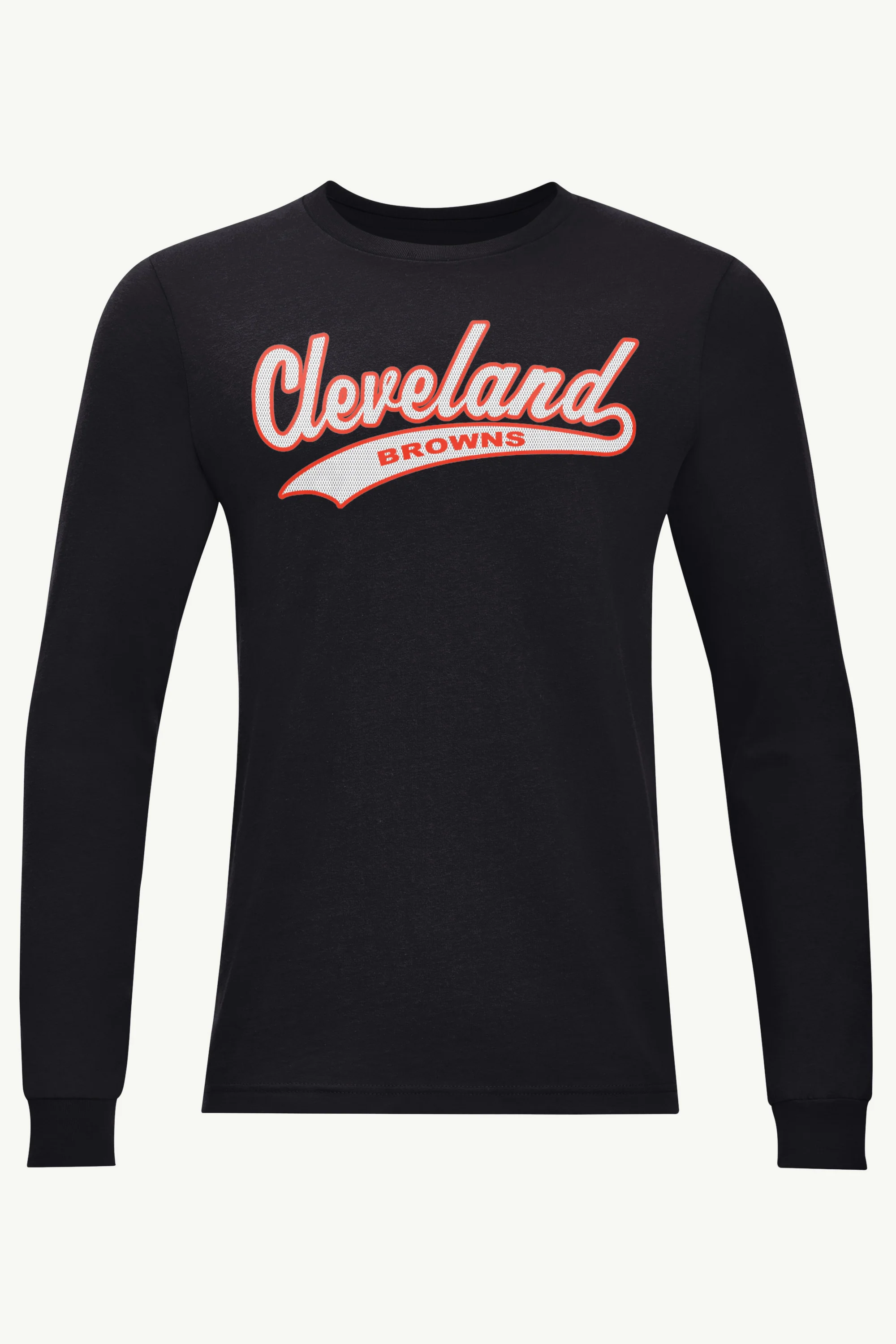 MENS CLEVELAND BROWNS TAILSWEEP LONG SLEEVE T SHIRT