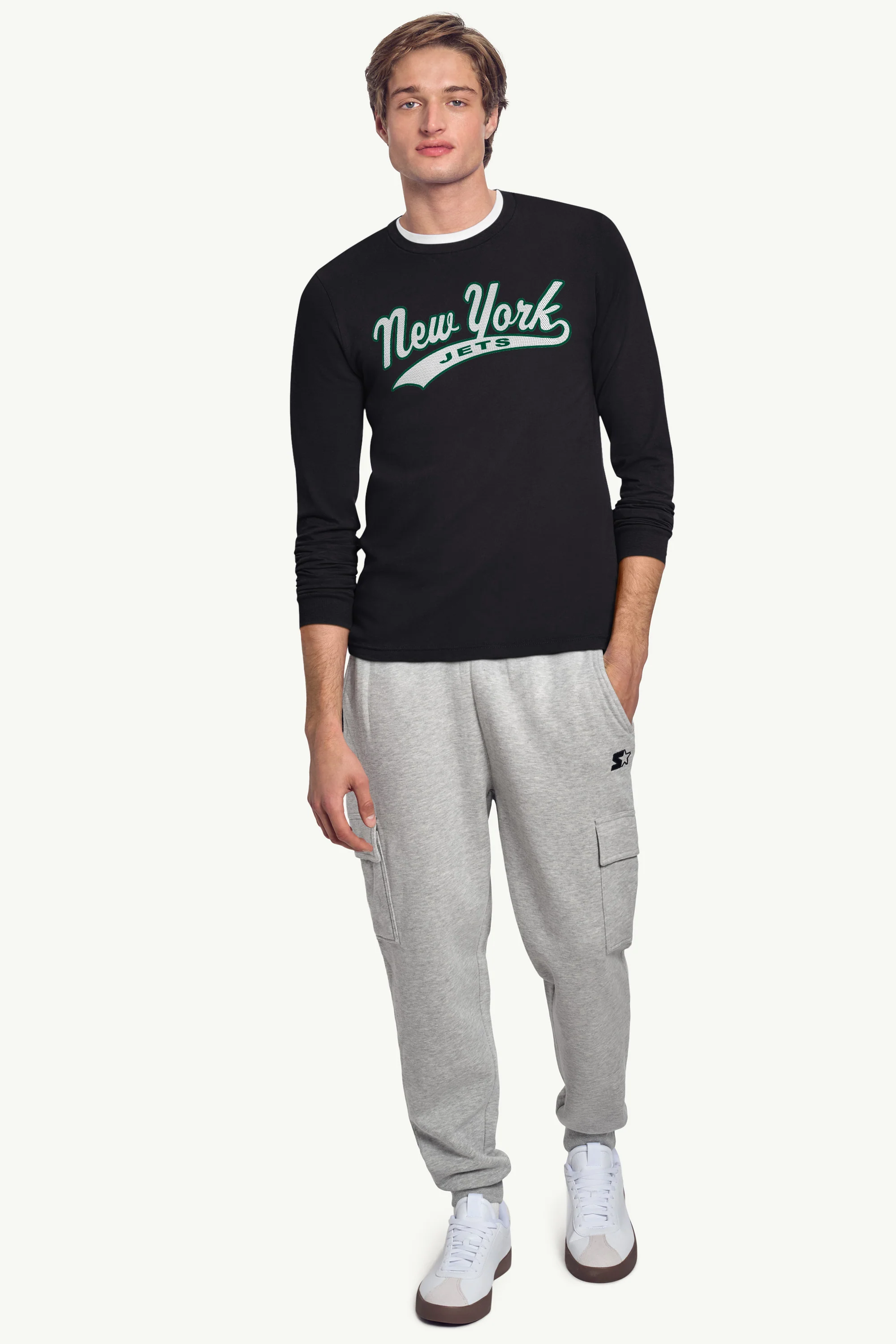 MENS NEW YORK JETS TAILSWEEP LONG SLEEVE T SHIRT - Image 3