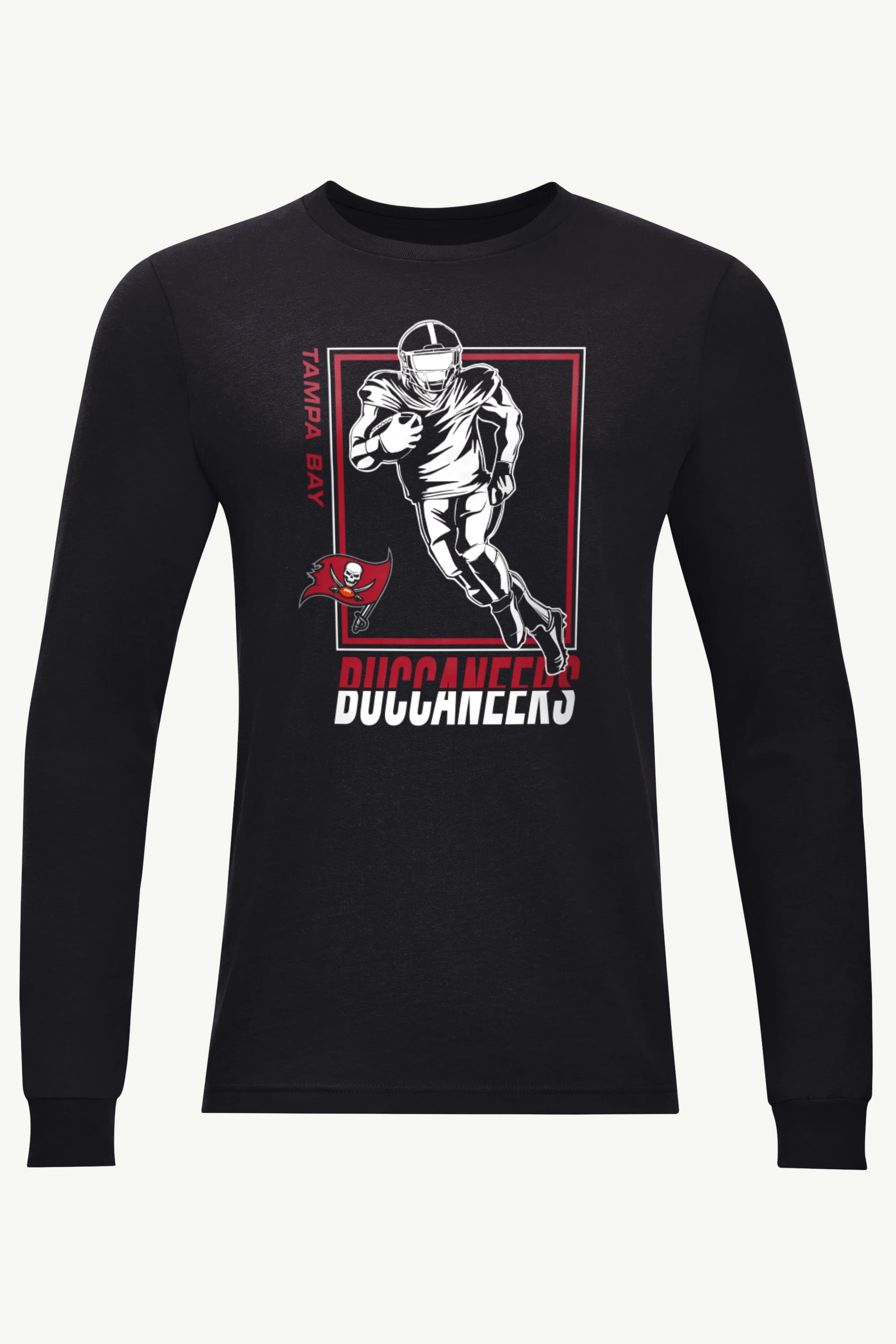 MENS TAMPA BAY BUCCANEERS PLAYER GRID LONG SLEEVE T SHIRT