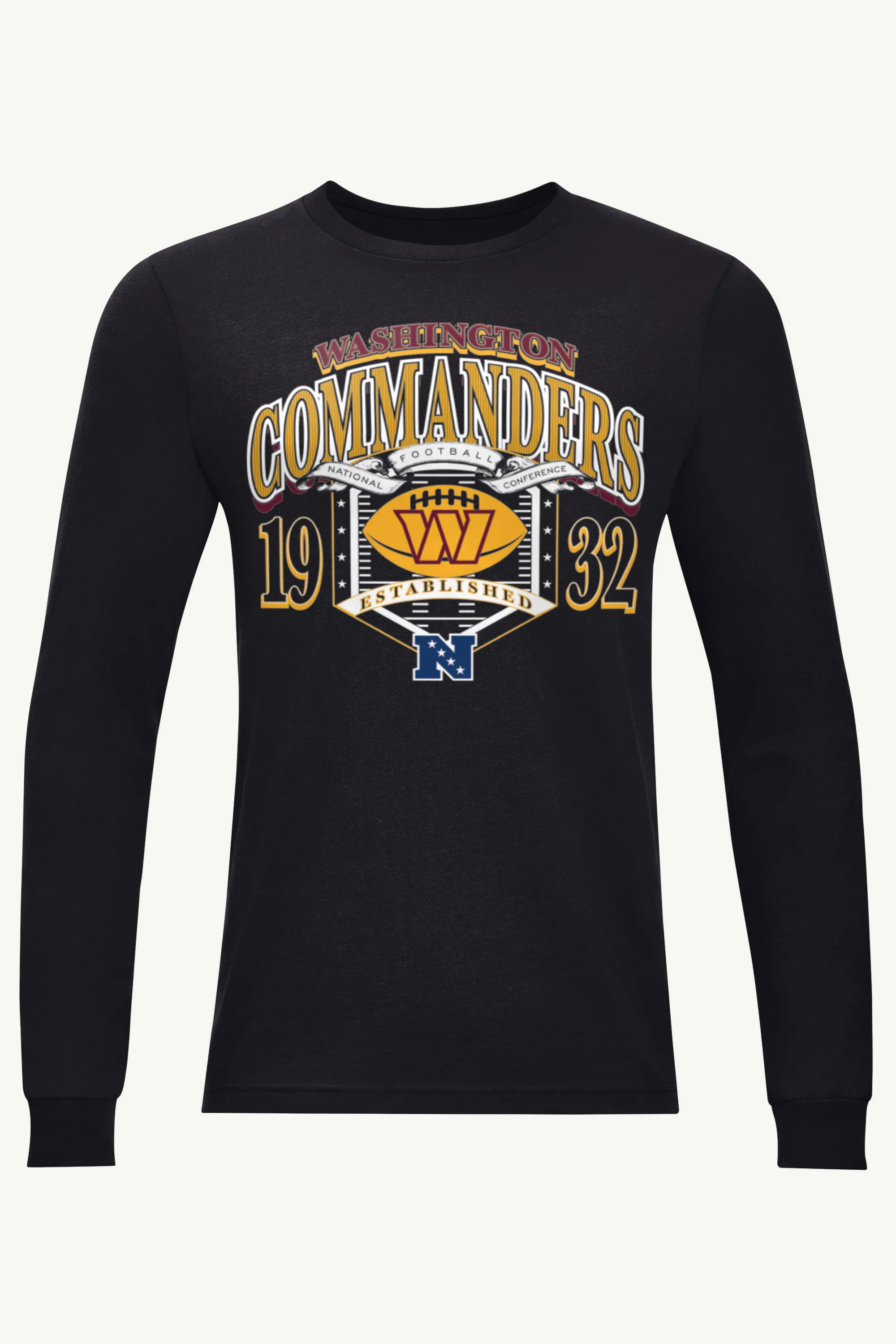 MENS WASHINGTON COMMANDERS 80 INSPIRED FIELD LONG SLEEVE T SHIRT