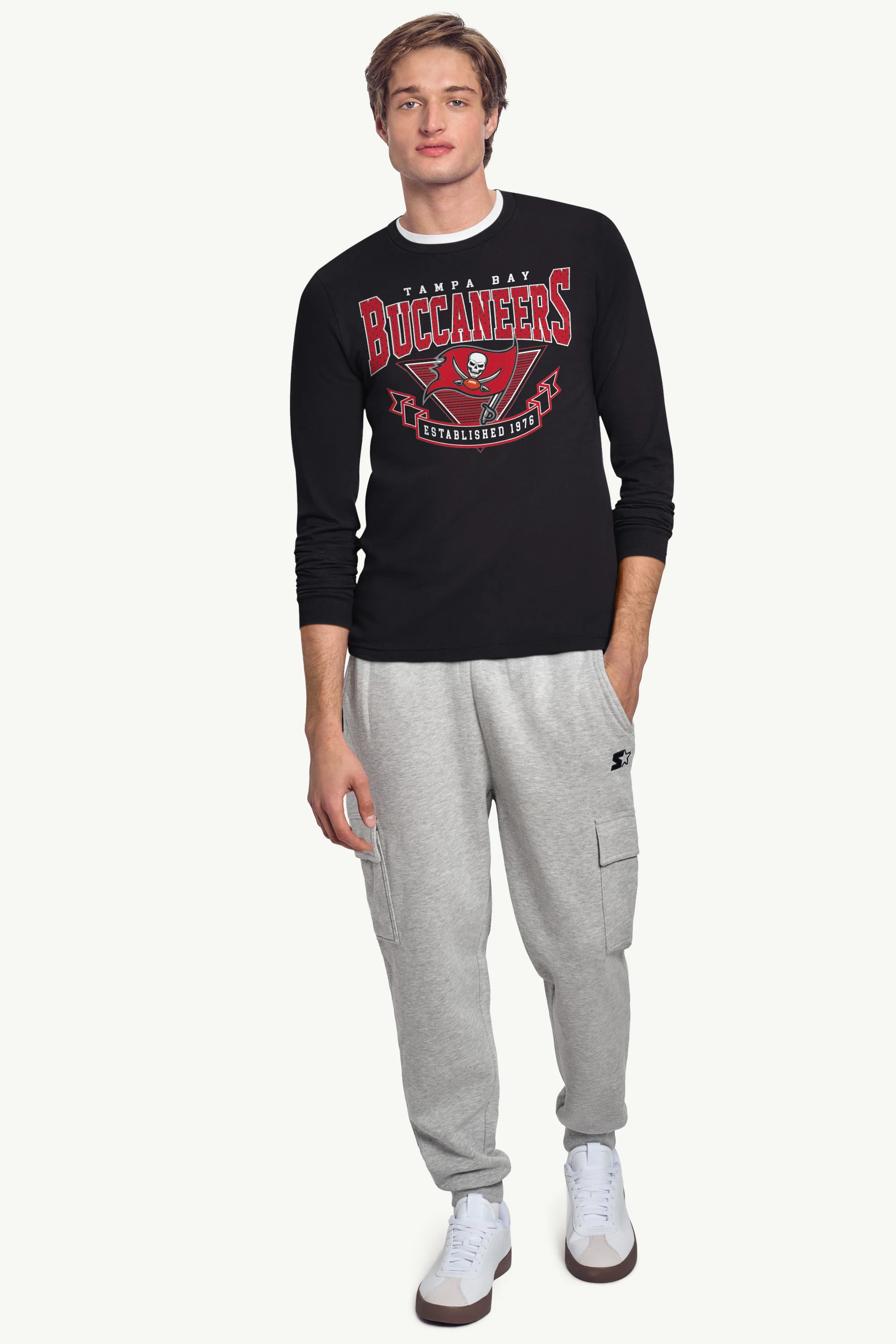 MENS TAMPA BAY BUCCANEERS 80's INSPIRED LONG SLEEVE T SHIRT - Image 3