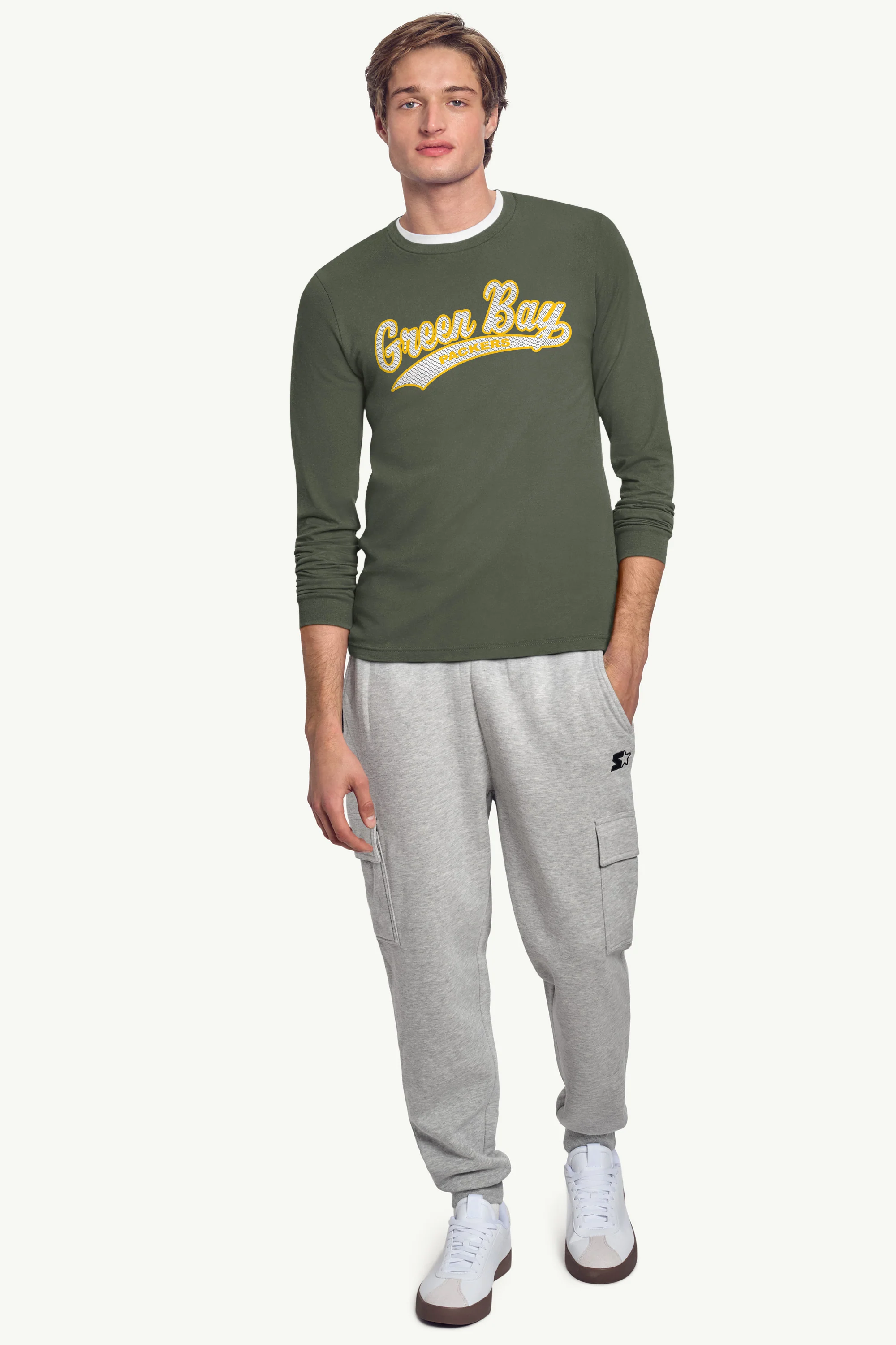 MENS GREEN BAY PACKERS TAILSWEEP LONG SLEEVE T SHIRT - Image 3